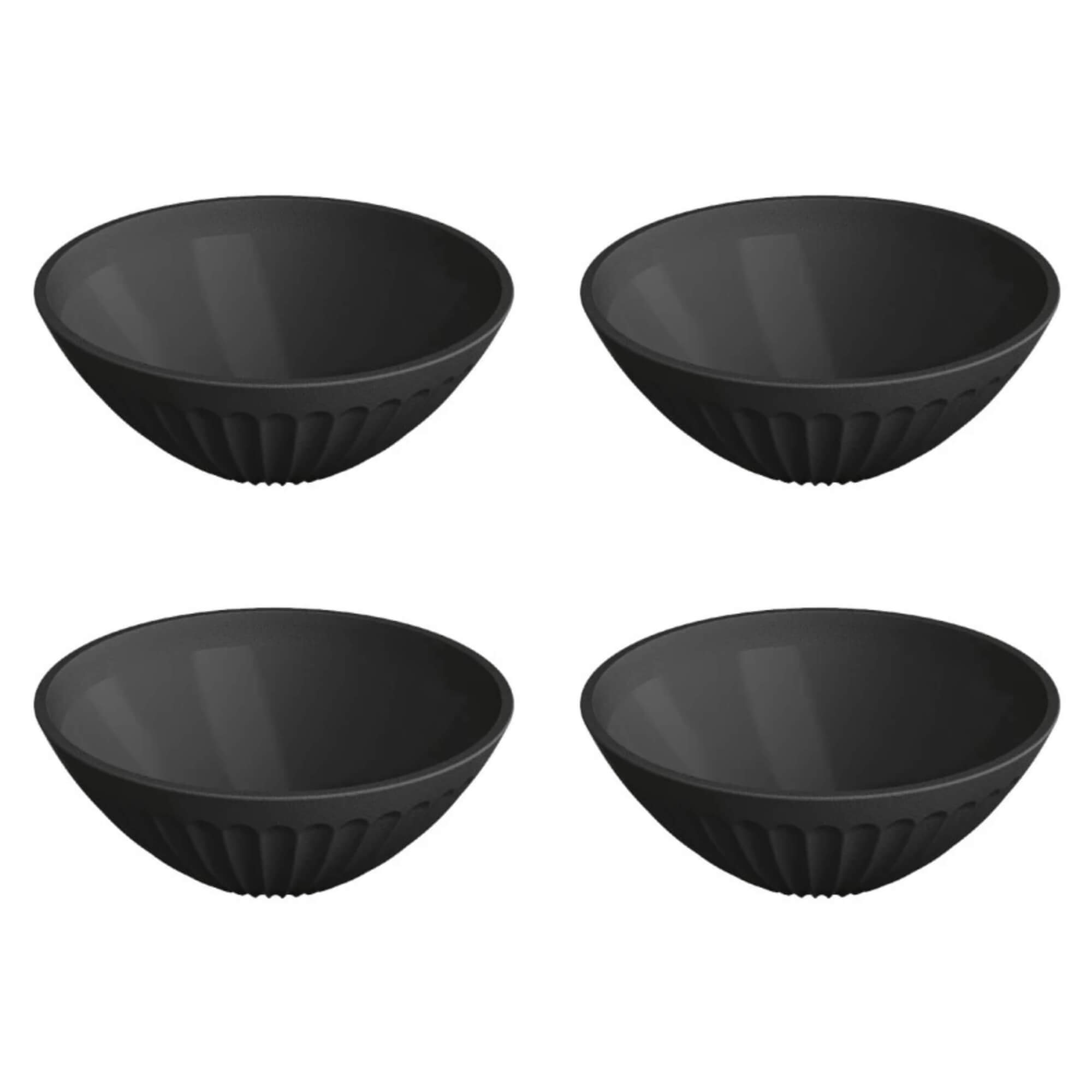COMP Kit 4 Cumbucas de Plástico 400ml Preto UZ Utilidades
