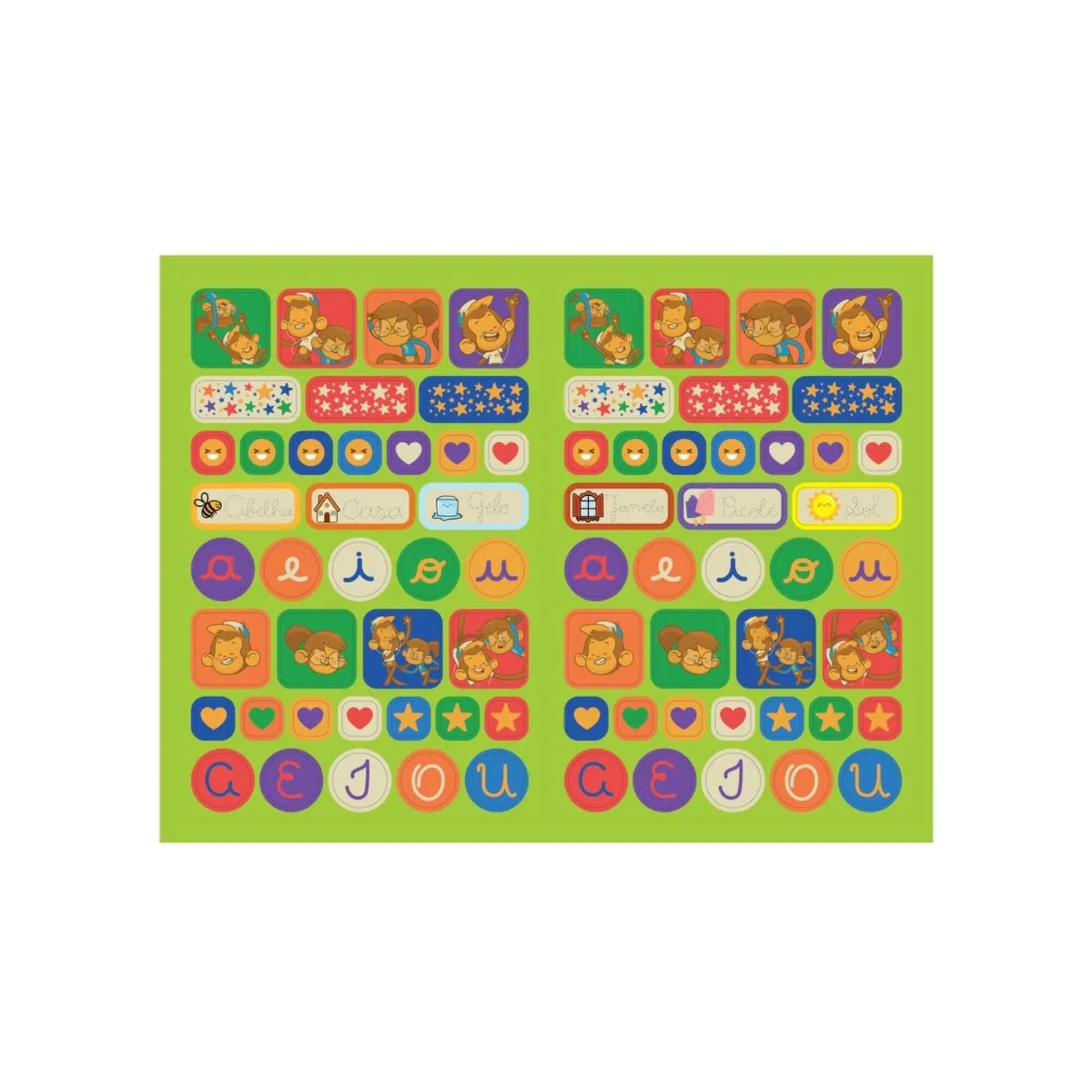 VAR Livro Para Colorir Pedagógico com Adesivos e Lápis Leo&Leo (Escolha o Tema)