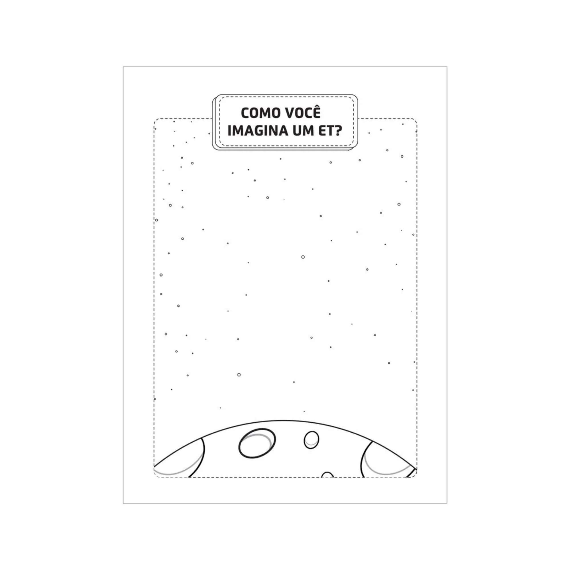 VAR Livro Para Colorir Pedagógico com Adesivos e Lápis Leo&Leo (Escolha o Tema) Tema:Livro Para Colorir Galáxia