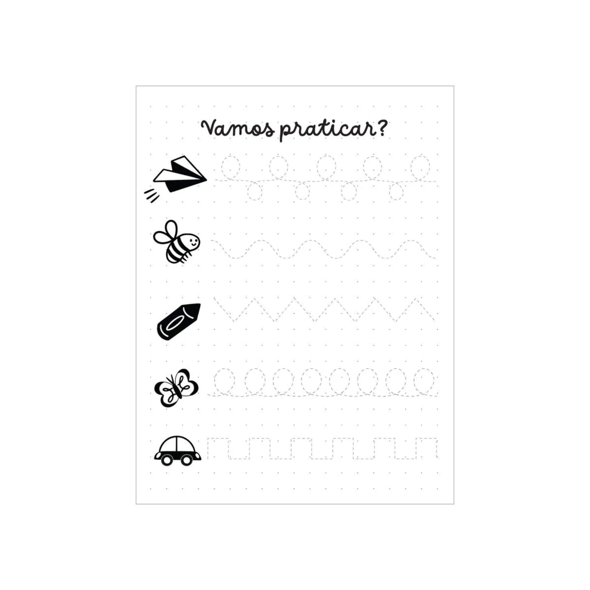 VAR Livro Para Colorir Pedagógico com Adesivos e Lápis Leo&Leo (Escolha o Tema) Tema:Livro para Colorir Caligrafia