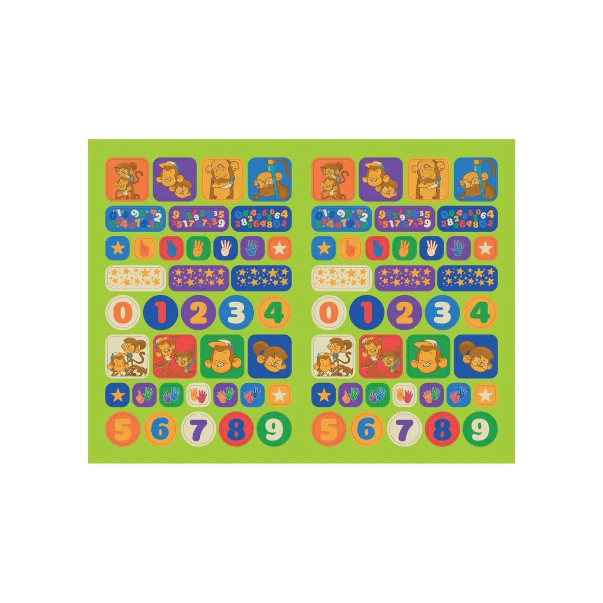 VAR Livro Para Colorir Pedagógico com Adesivos e Lápis Leo&Leo (Escolha o Tema) Tema:Livro para Colorir Números