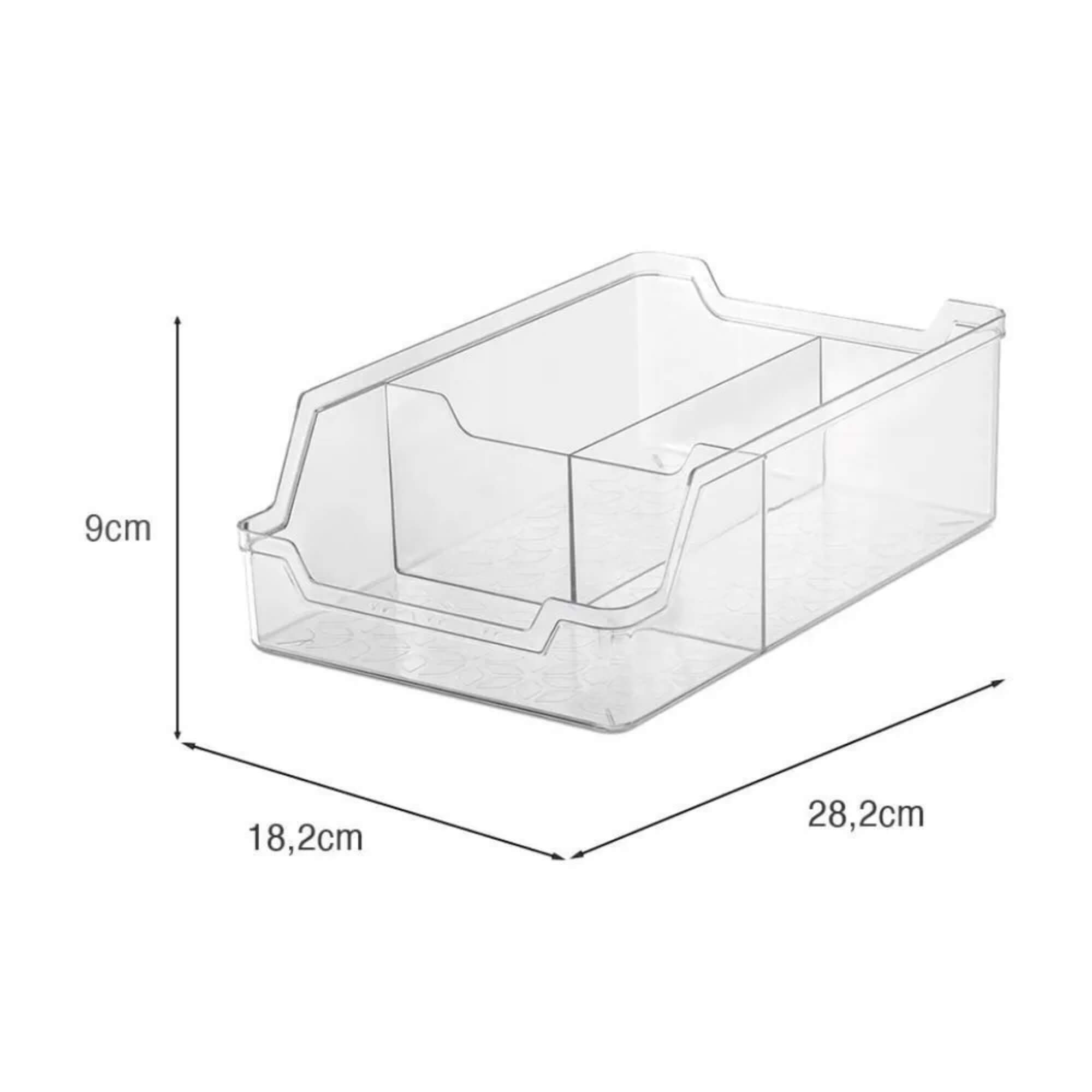 VAR Organizador de Plástico Multiuso Transparente Uz Utilidades (Escolha) Tamanho:18,2x28,2cm