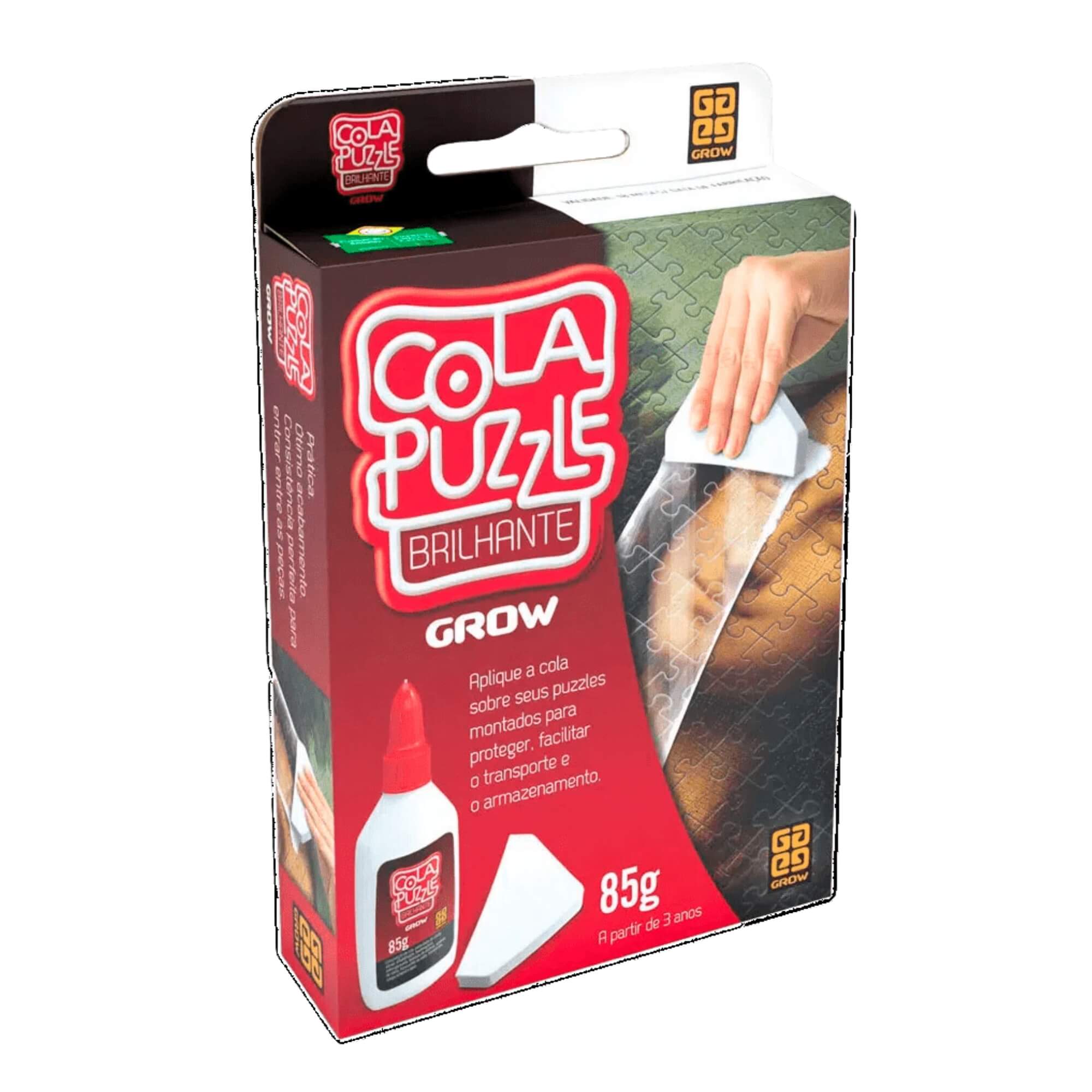 COMP Kit Quebra-Cabeça Harry Potter 200 Peças Grow + Cola Brilhante para Puzzle