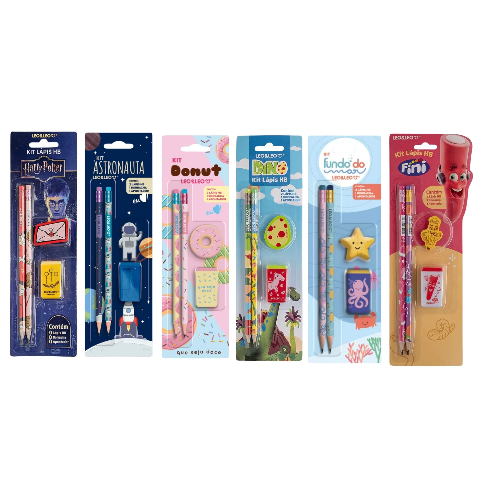 VAR Kit Lápis HB Leo&Leo com Apontador e Borracha – Escolha