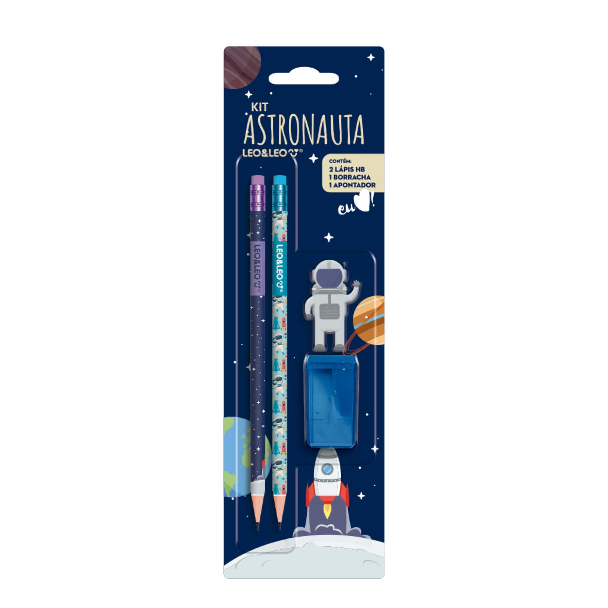 VAR Kit Lápis HB Leo&Leo com Apontador e Borracha – Escolha