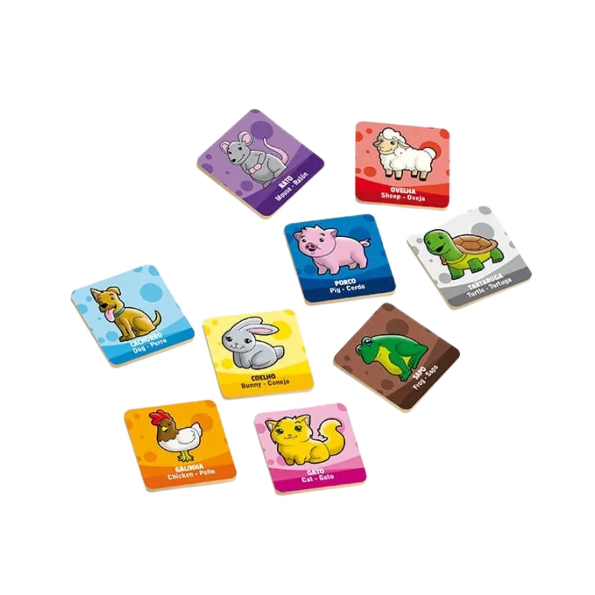 COMP Kit Educativo Infantil Quebra-Cabeça Savana Cooper Fun + Jogo da Memória Animais