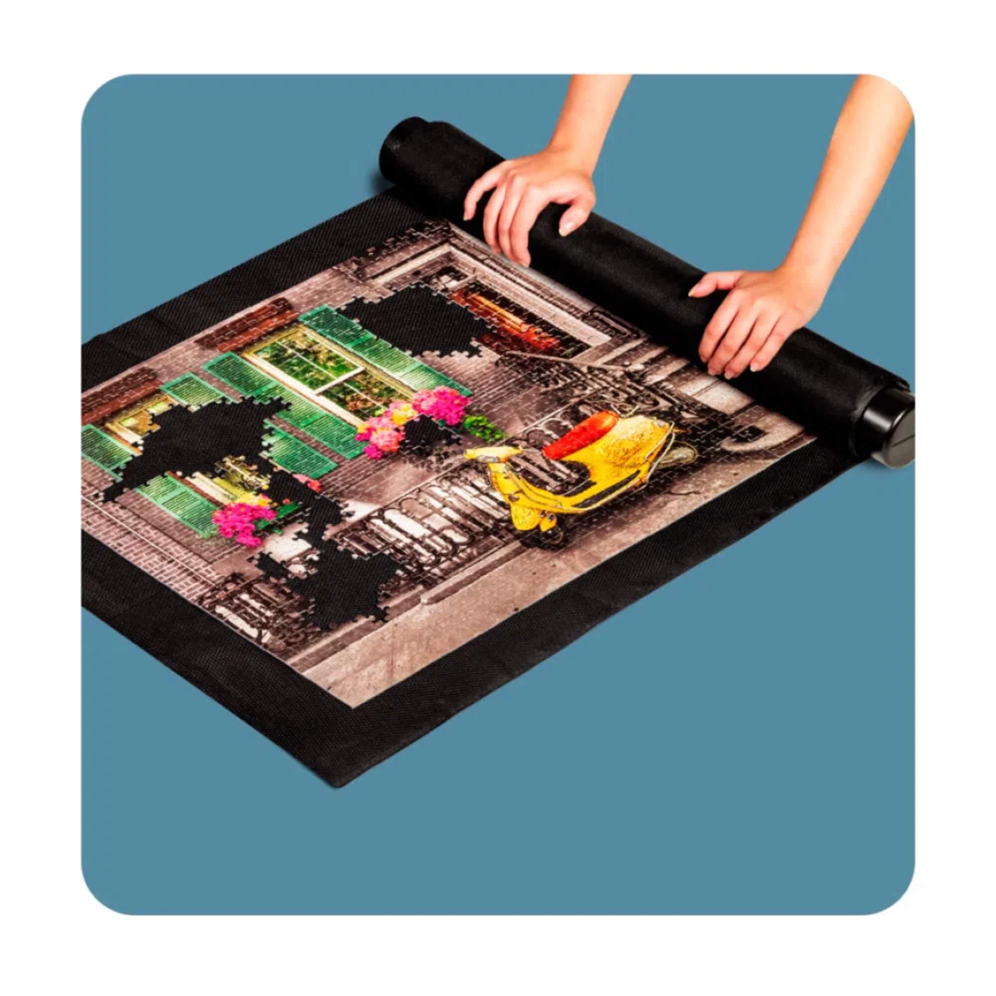 COMP Kit Porta Puzzle Quebra-Cabeça até 1000 Peças + Cola Fosca