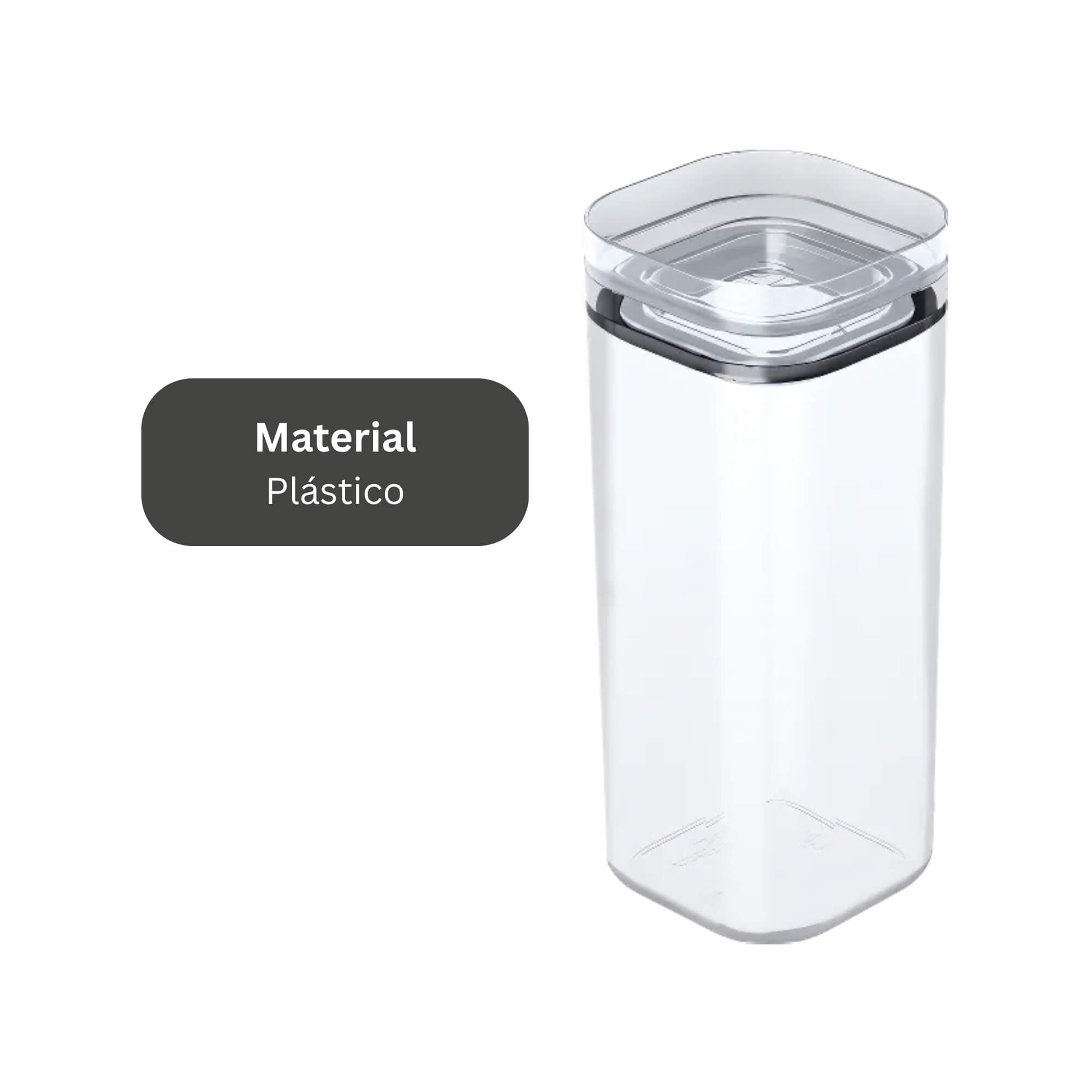 VAR Pote Organizador Hermético UZ Utilidades com Tampa Transparente – Escolha a Capacidade Capacidade:350ml