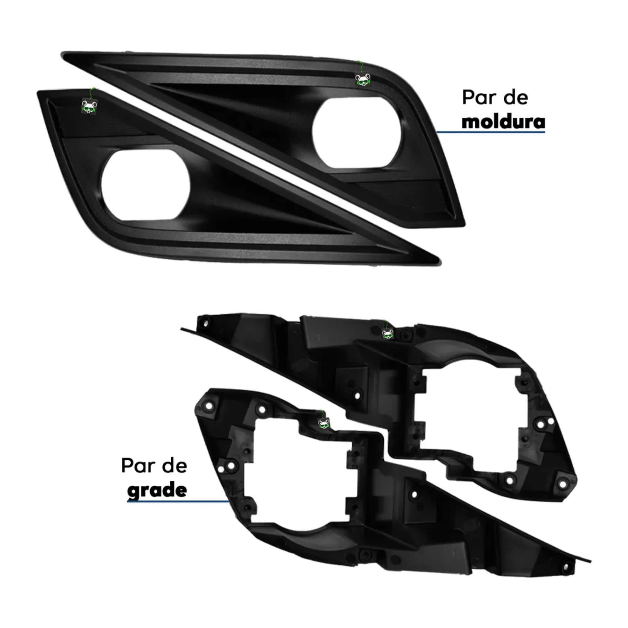 COMP Kit Farol Auxiliar Polo Track A partir de 2023 + Par de Lâmpadas Halógenas H8