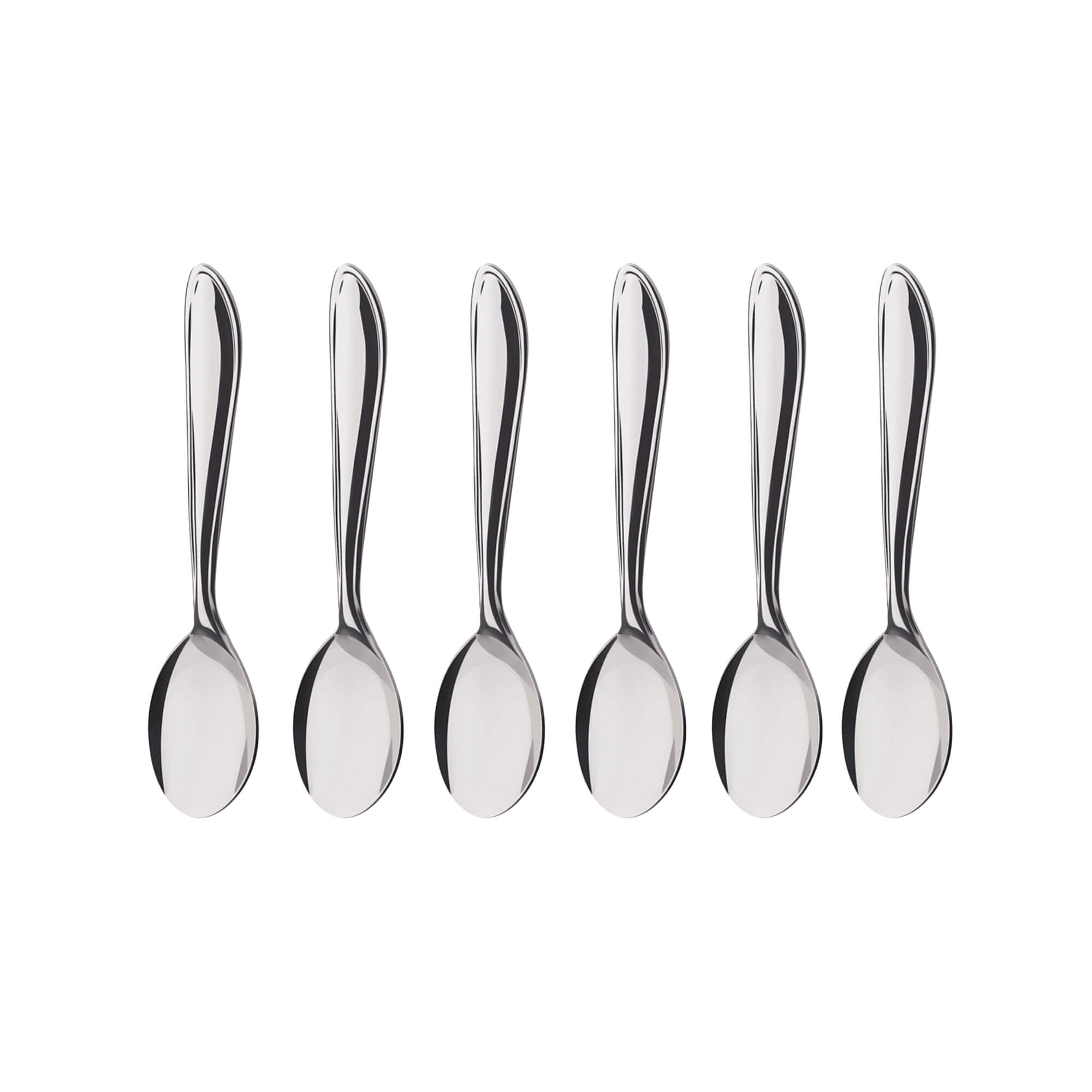 COMP Kit com 6 Colheres de Mesa Lyon em Aço Inox Brinox