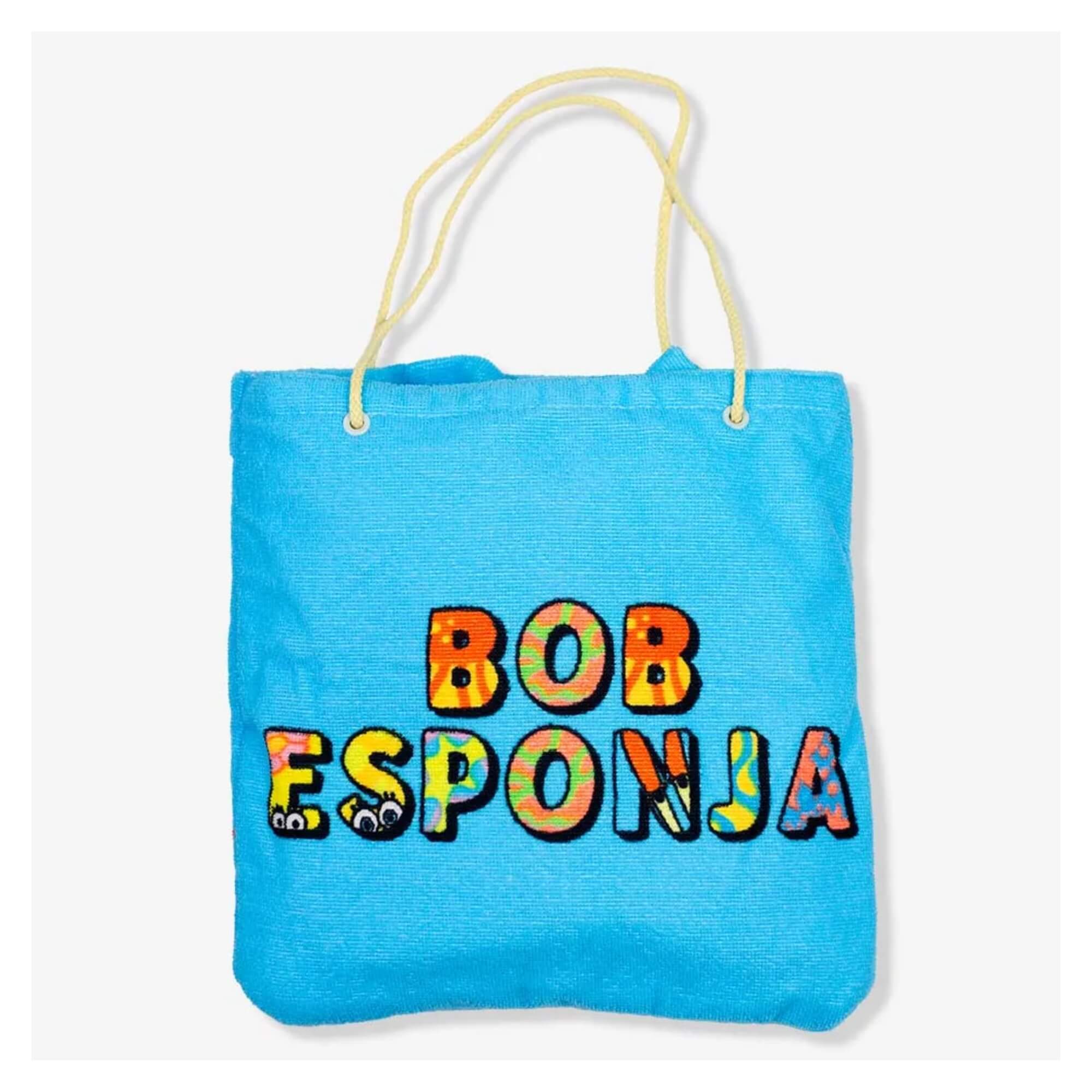 VAR Toalha de Praia 2 em 1 que Vira Bolsa - Zona Criativa (Escolha) Tema:Bob Esponja