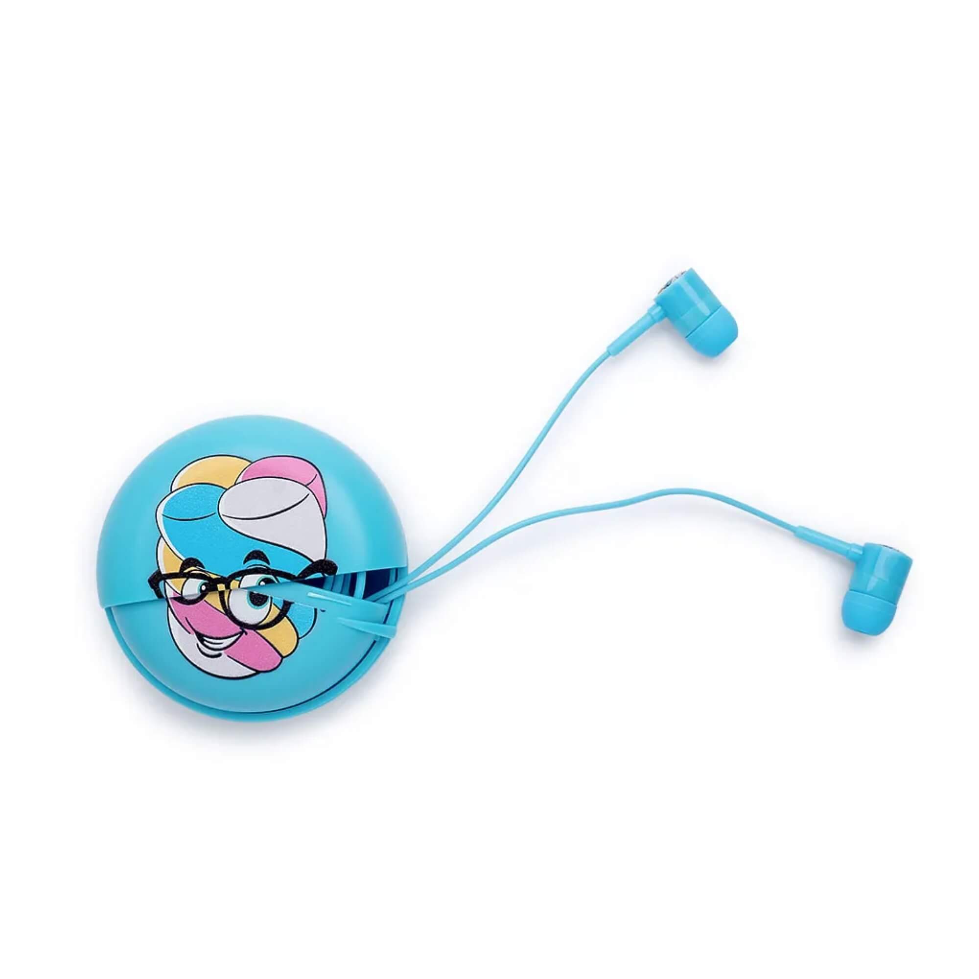 VAR Fone de Ouvido Fini Intra-auricular com Fio (Escolha o seu Favorito) Tema:Azul - Marshmallow