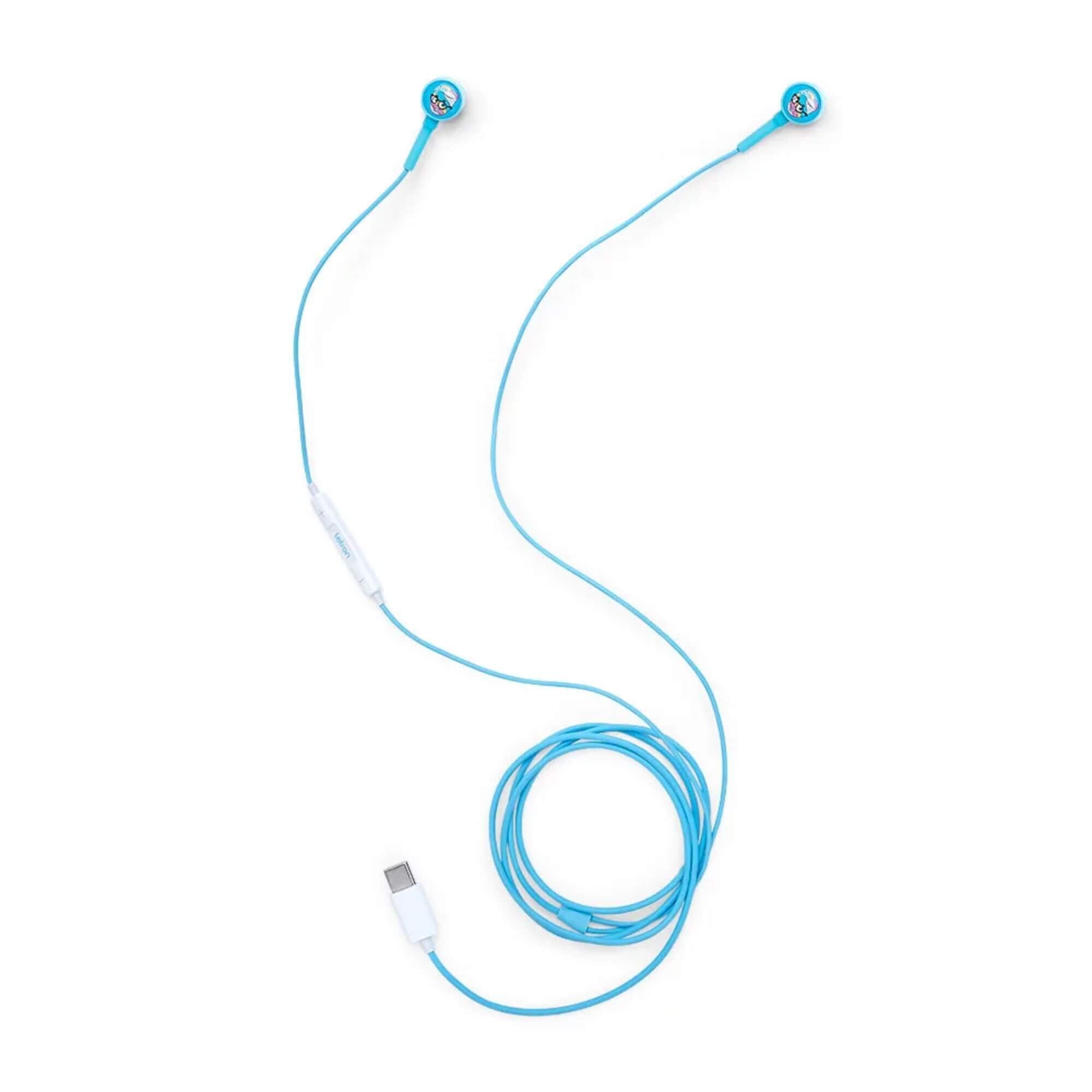 VAR Fone de Ouvido Fini Intra-auricular com Fio (Escolha o seu Favorito) Tema:Azul - Marshmallow