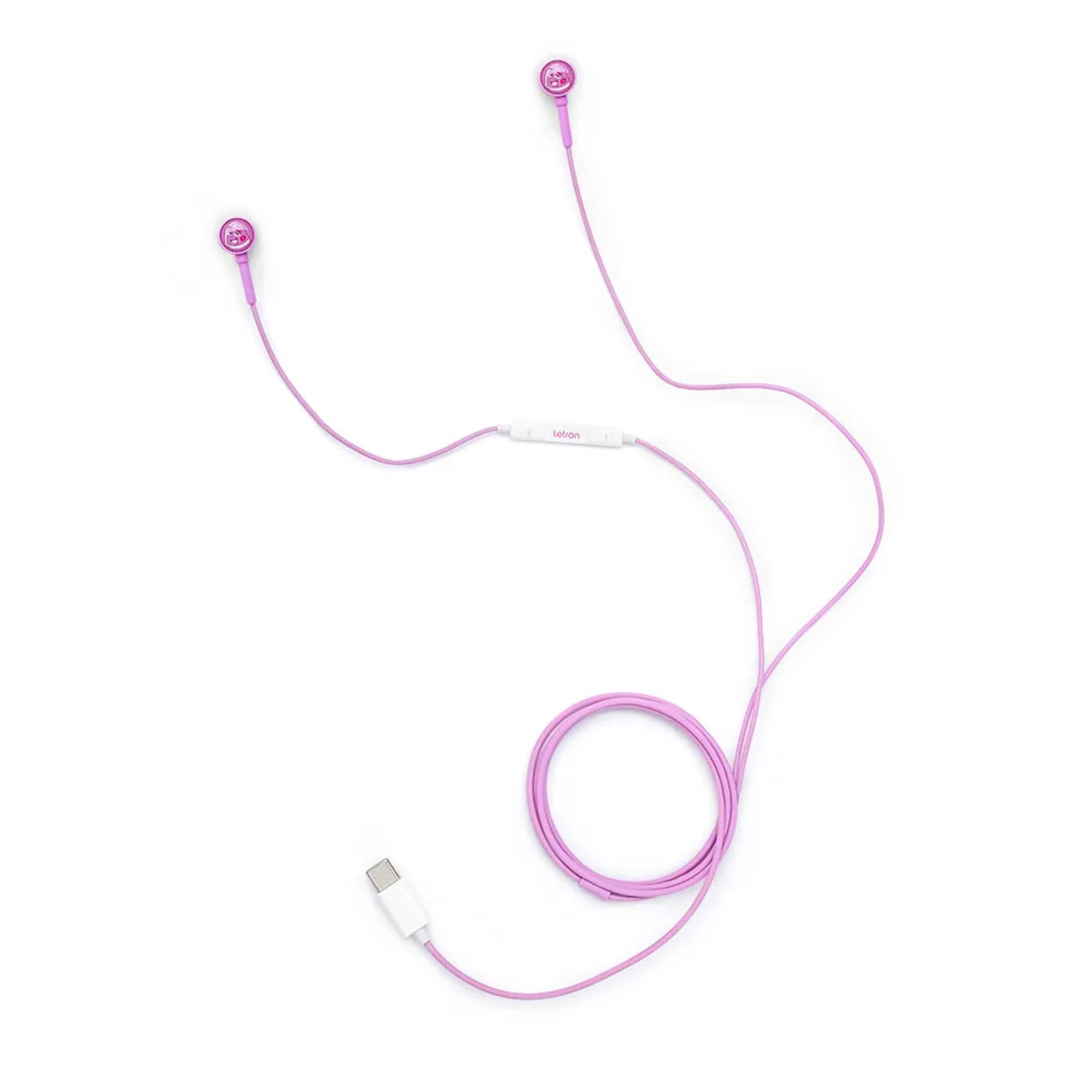 VAR Fone de Ouvido Fini Intra-auricular com Fio (Escolha o seu Favorito) Tema:Rosa - Beijo