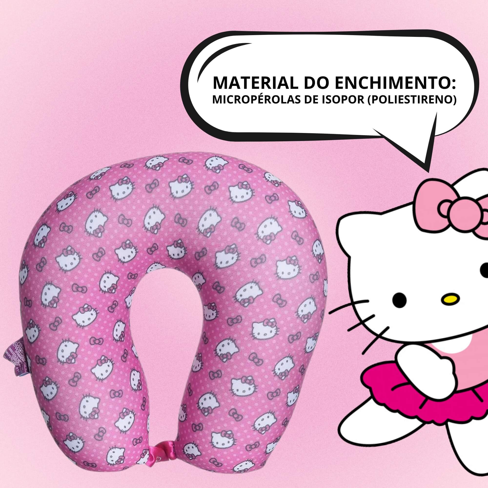 VAR Almofada de Pescoço para Viagem Zona Criativa (Escolha) Modelo/Personagem:Hello Kitty