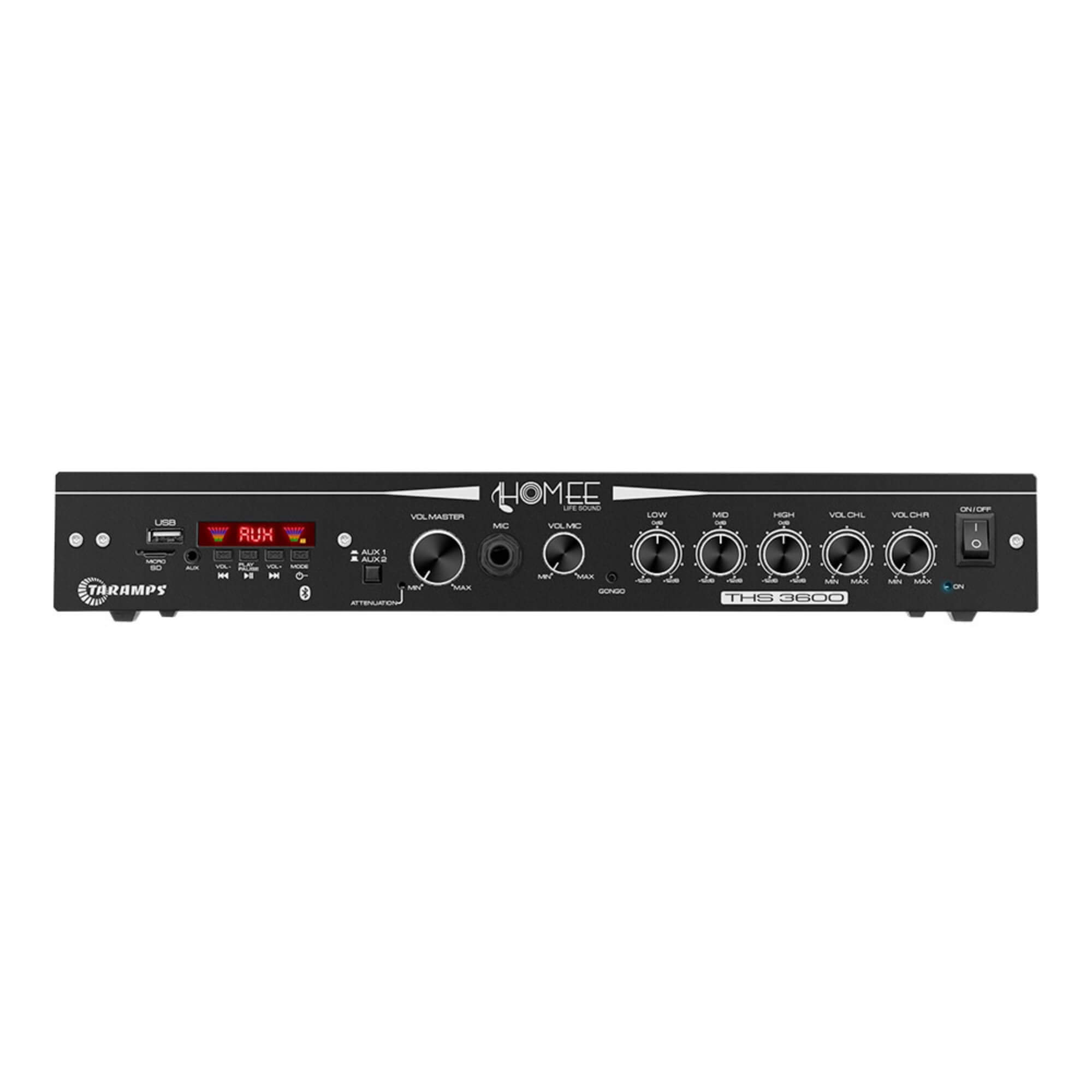 COMP Kit Som Ambiente  TAQ-62 Outdoor 6” 120W Par + Amplificador Receiver THS 3600 - Taramps