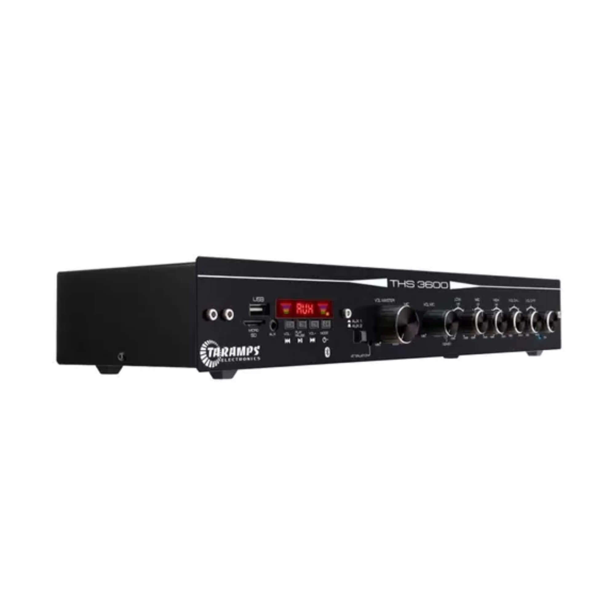 COMP Kit Som Ambiente TAQ-62 Outdoor 6” Preto Par + Amplificador Receiver THS 3600 - Taramps