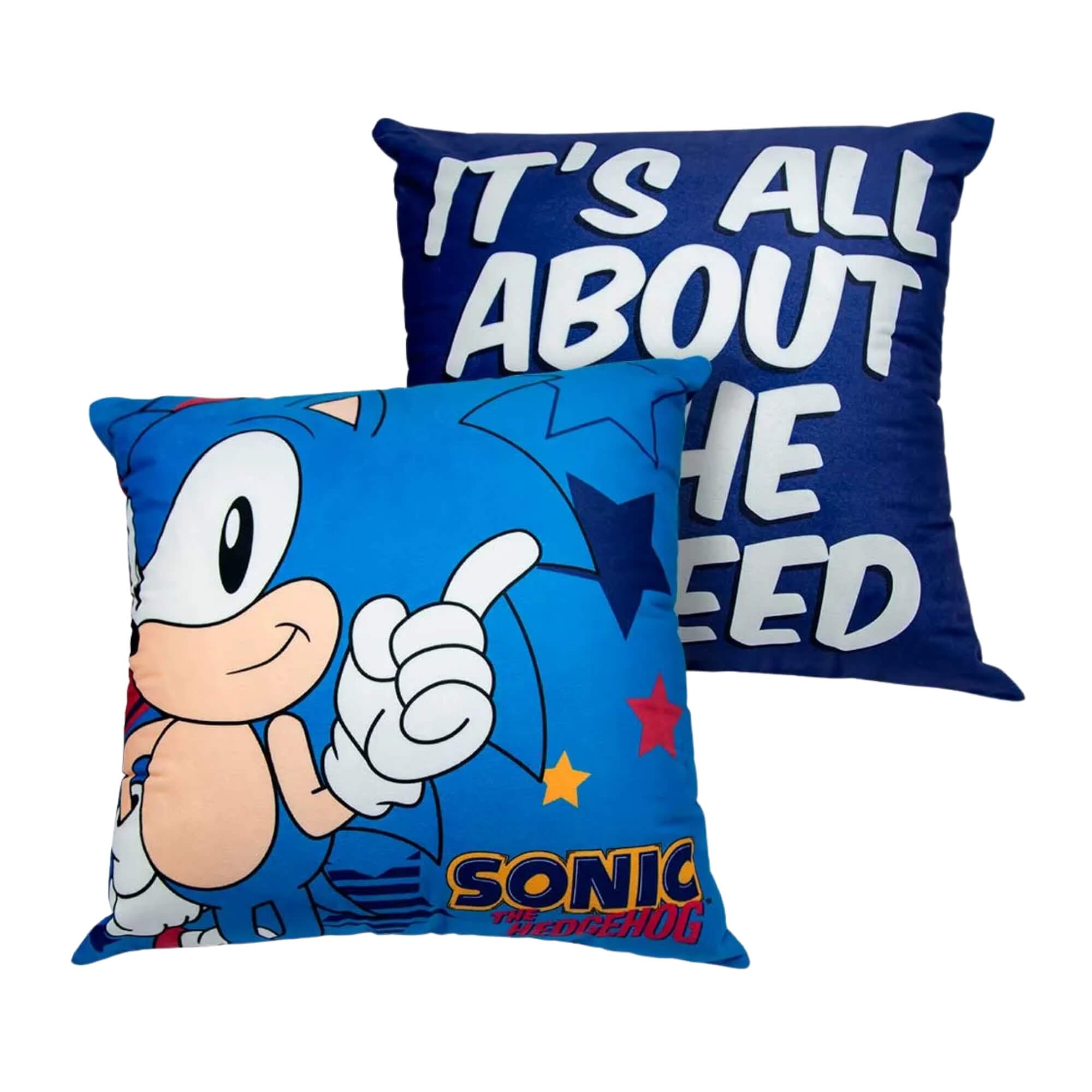 VAR Almofada Decorativa 40x40cm – Personagens Zona Criativa (Escolha o Tema) Tema:Sonic Speed