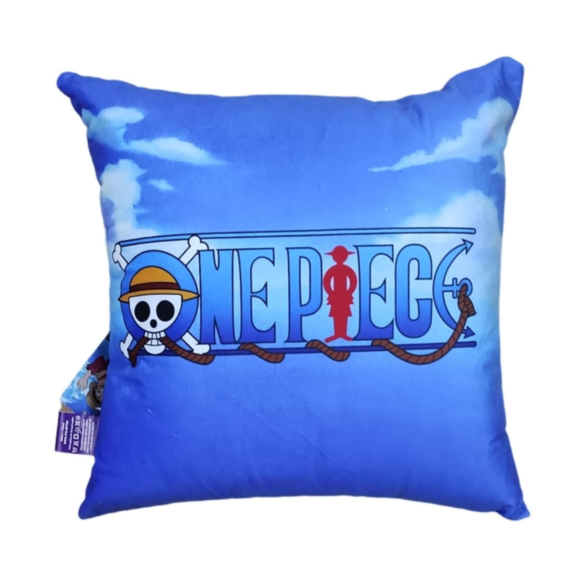 VAR Almofada Decorativa 40x40cm – Personagens Zona Criativa (Escolha o Tema) Tema:Turma One Piece