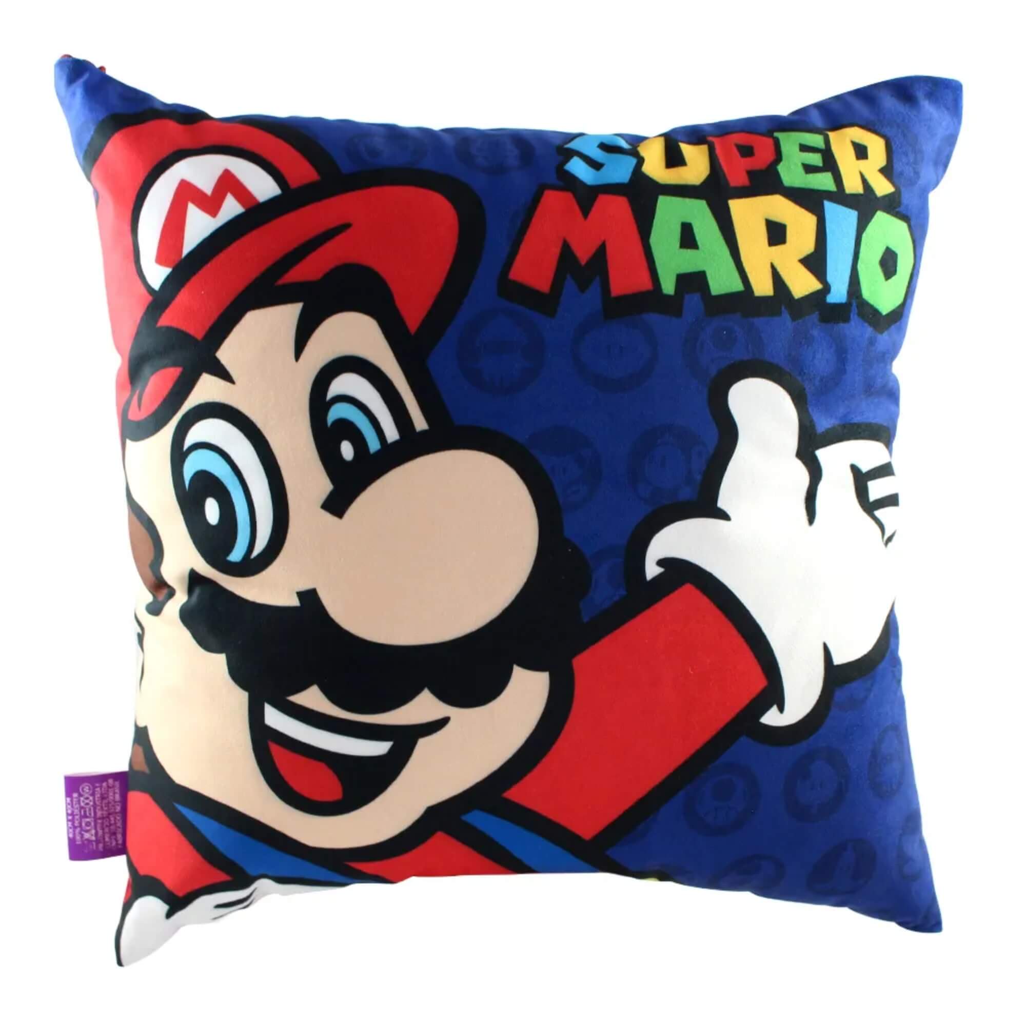 VAR Almofada Decorativa 40x40cm – Personagens Zona Criativa (Escolha o Tema) Tema:Mario e Luigi Super Mario Veludo