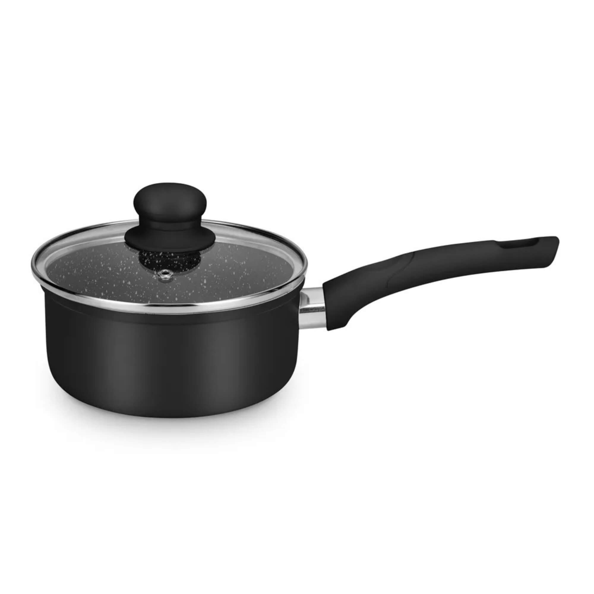 VAR Conjunto de Panelas Serena MTA 5 Peças – Revestimento Cerâmico (Escolha a Cor) Cor:Preto