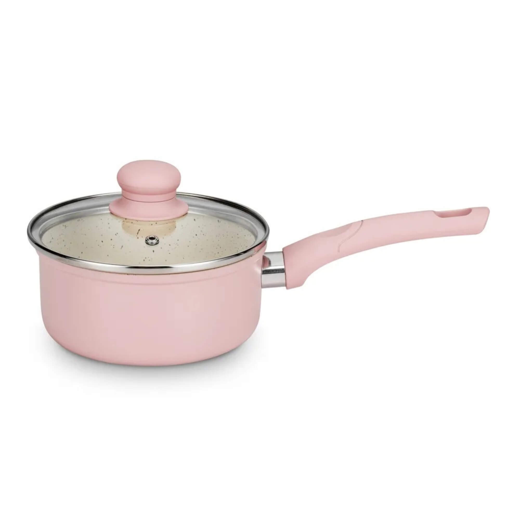 VAR Conjunto de Panelas Serena MTA 5 Peças – Revestimento Cerâmico (Escolha a Cor) Cor:Rosa