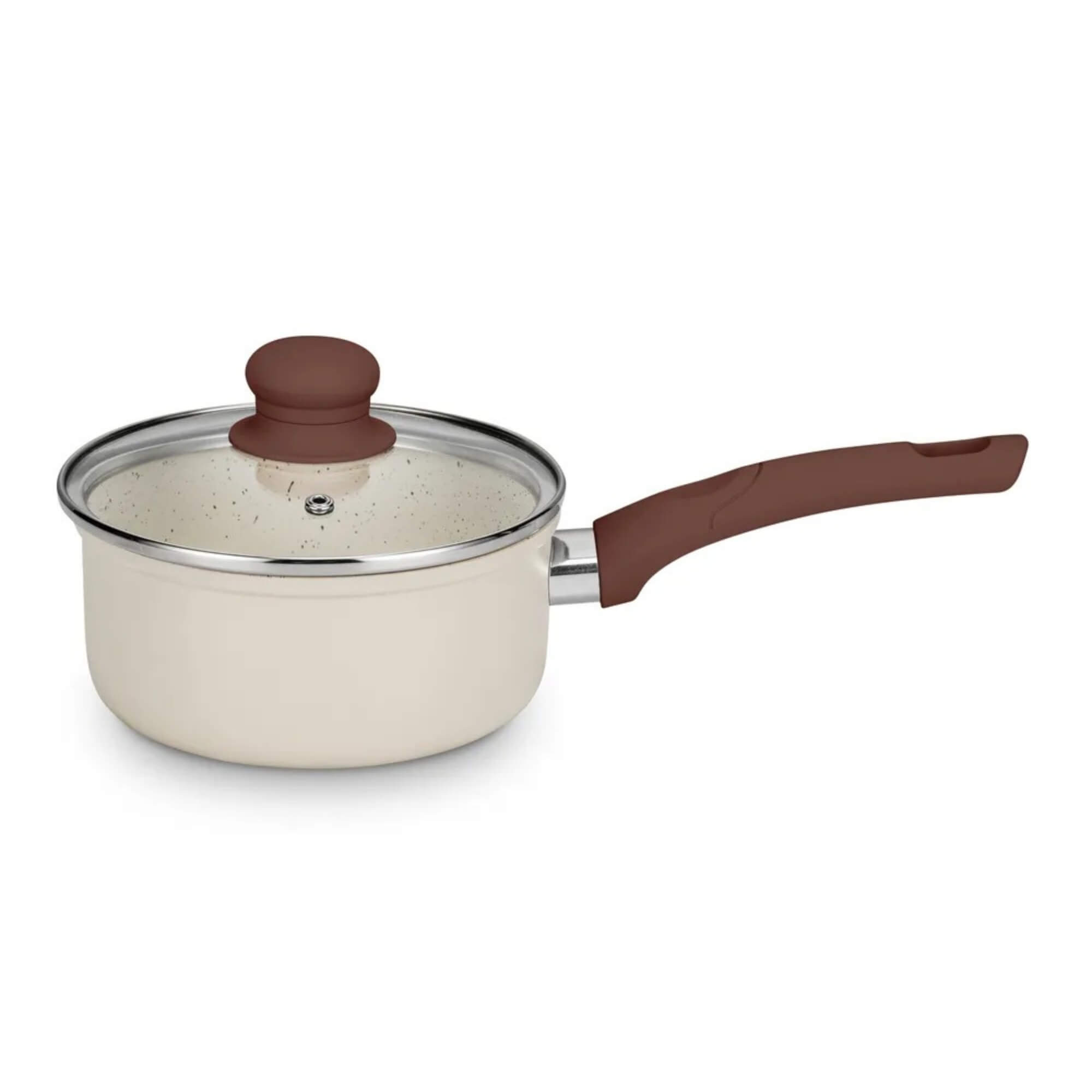 VAR Conjunto de Panelas Serena MTA 5 Peças – Revestimento Cerâmico (Escolha a Cor) Cor:Vanilla