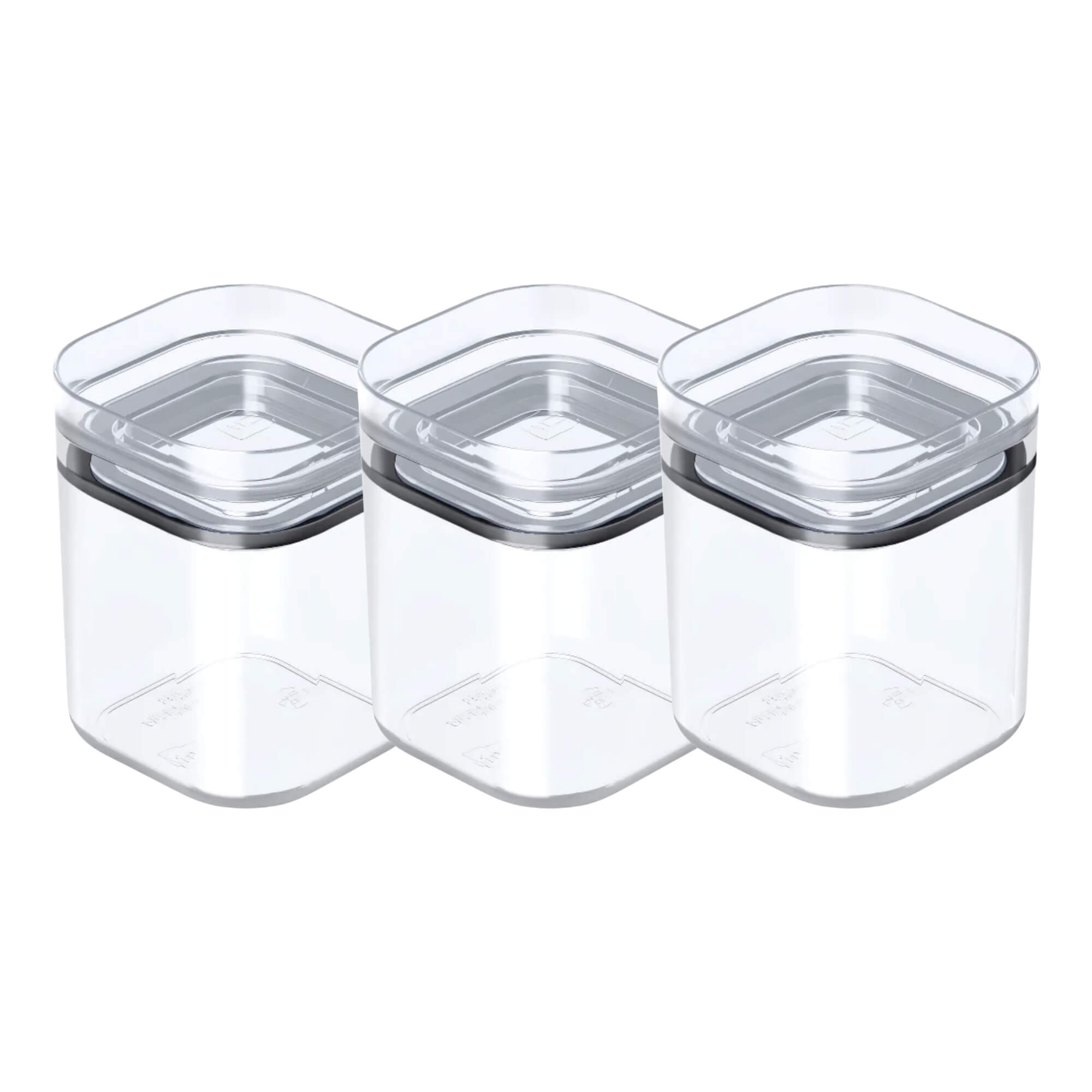 COMP 3 Potes Organizador Hermético 150ml com Tampa Transparente UZ Utilidades