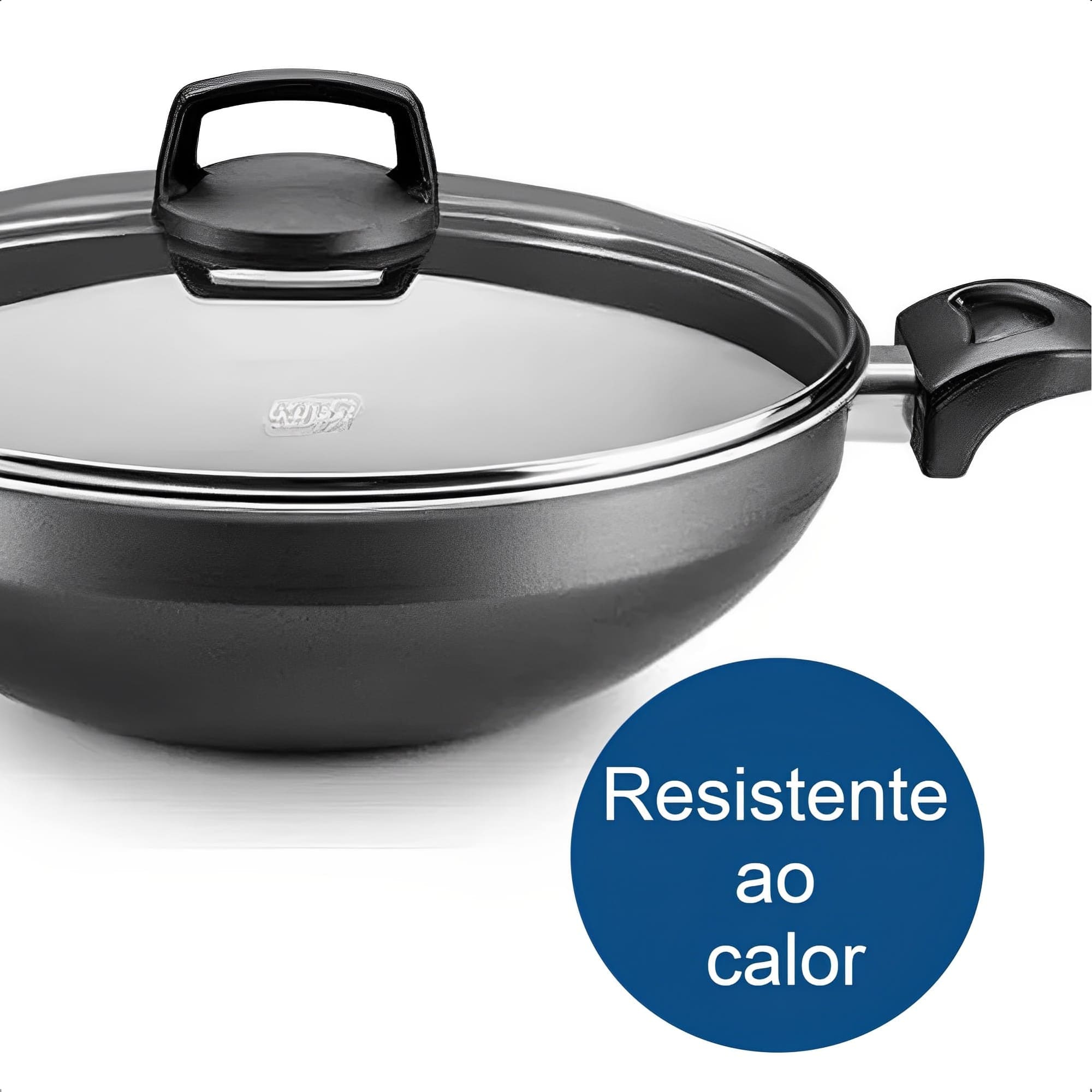 VAR Panela Wok Supra 4,3L 28cm Antiaderente Superflon Ultra (Escolha) Cor:Grafite