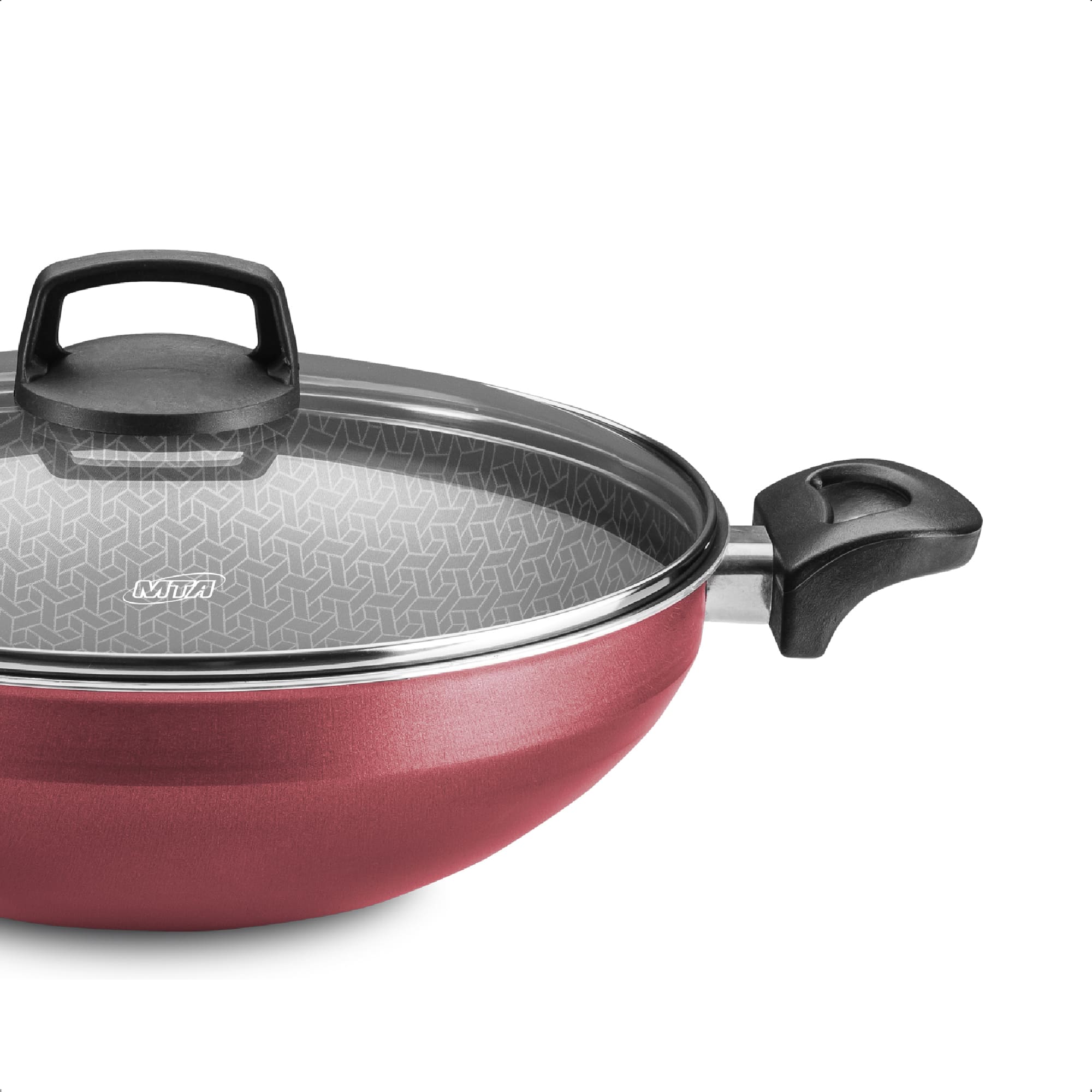VAR Panela Wok Supra 4,3L 28cm Antiaderente Superflon Ultra (Escolha) Cor:Vermelho