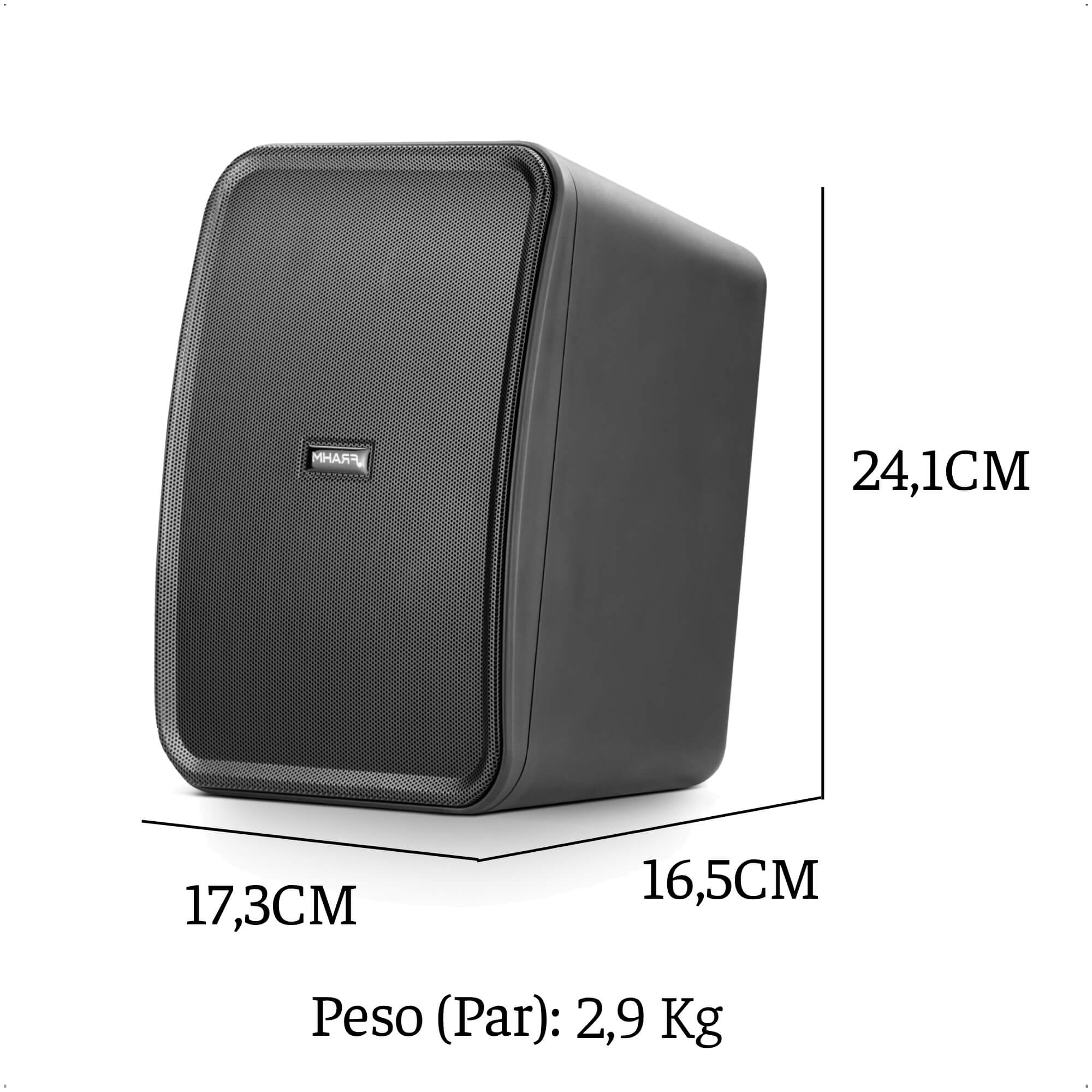 COMP Kit Som Ambiente Externo Frahm: 2x Pares de Caixas CS 5” + Amplificador Slim 2700 G5 160W