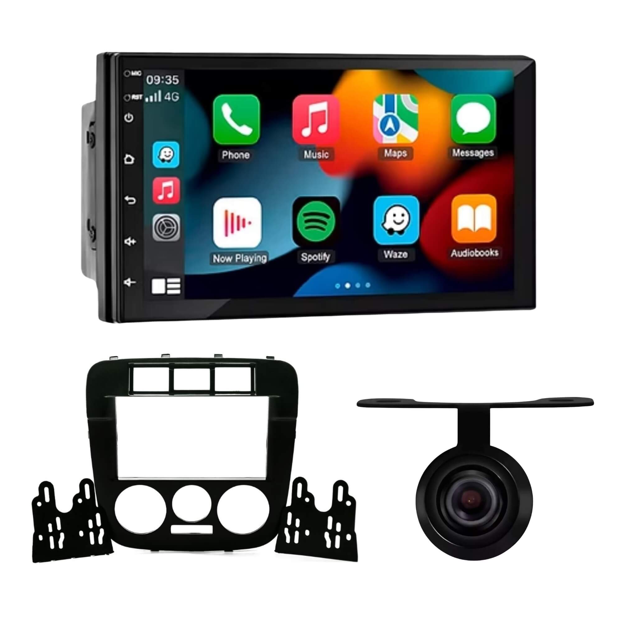 COMP Kit Automotivo: Multimídia MP5 2Din 7” Gol G4 + Câmera de Ré + Moldura 2 Din Expex