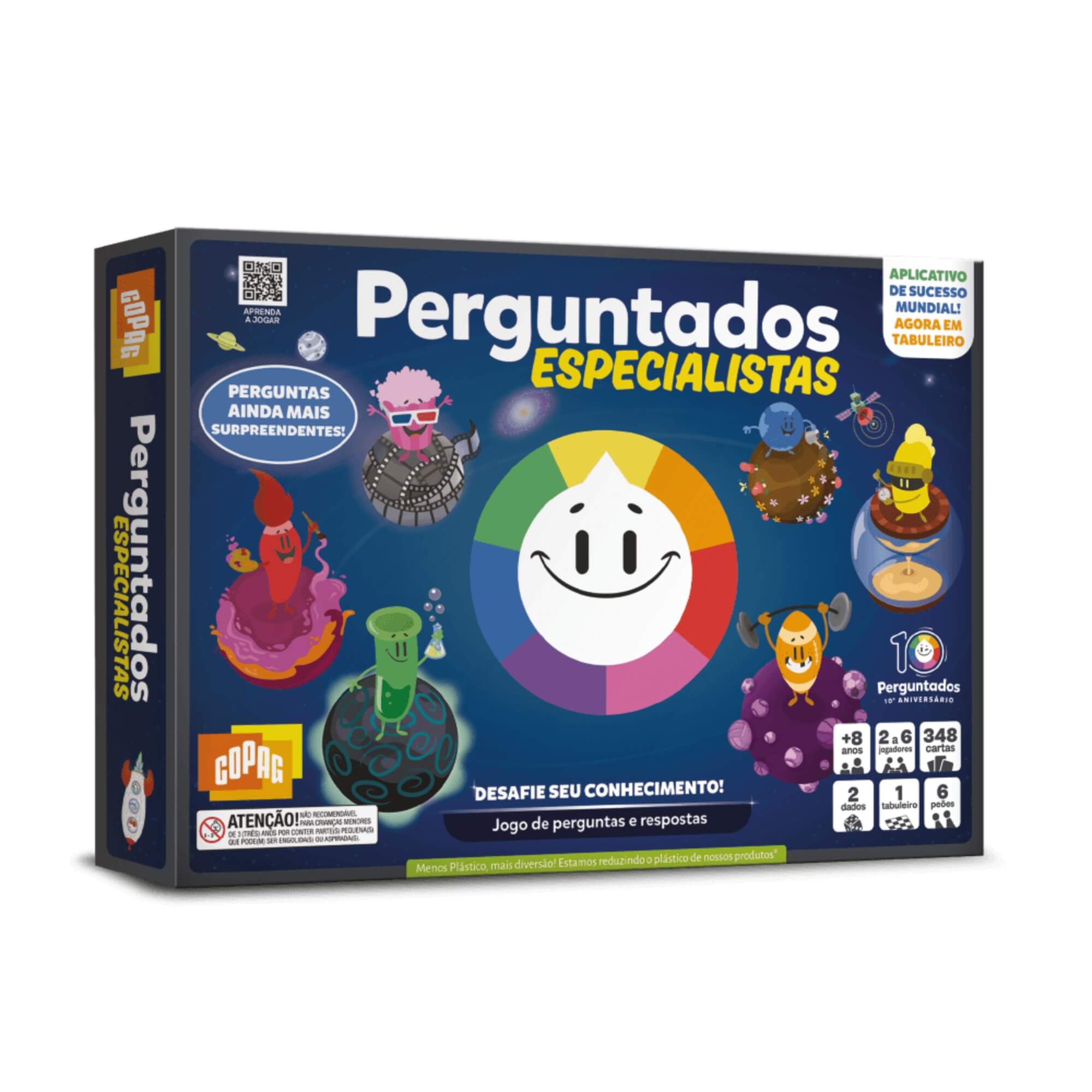 COMP Kit Jogos de Tabuleiro e Cartas: Perguntados Especialistas Copag + Tomalle Cooper Fun