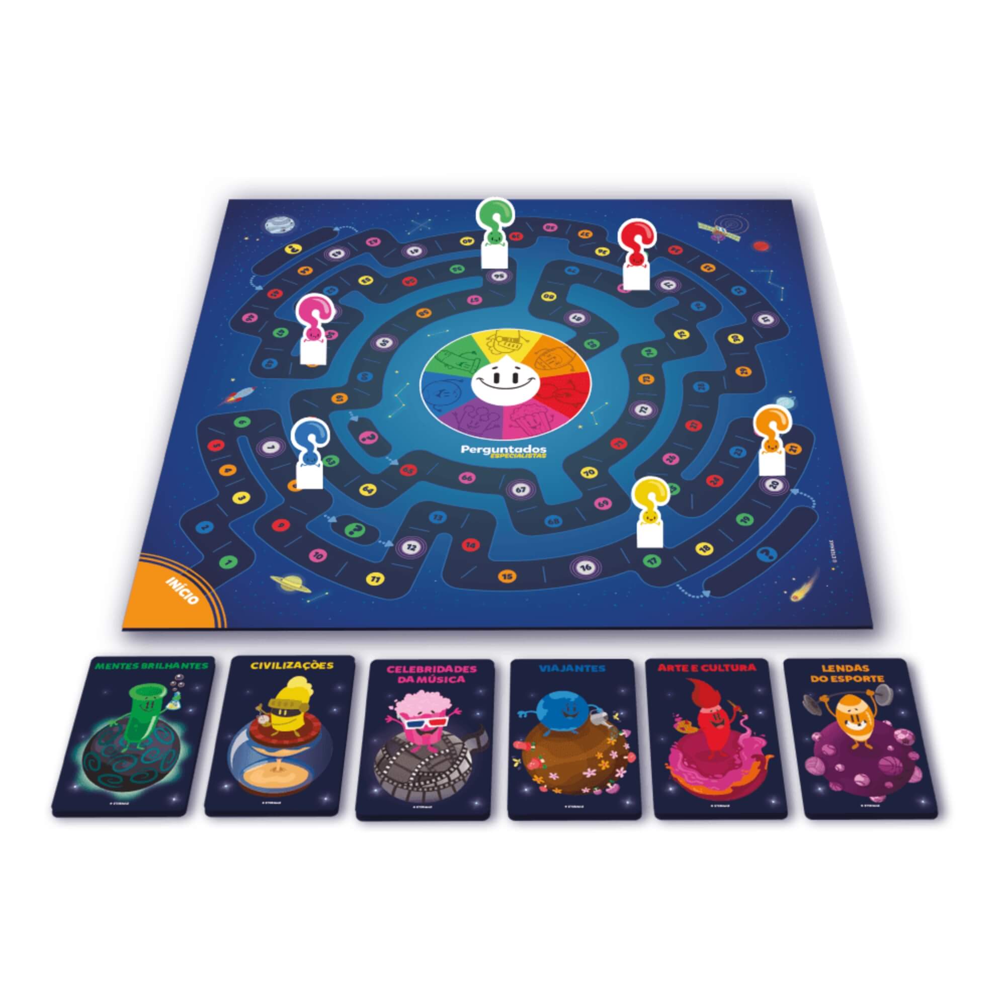 COMP Kit Jogos de Tabuleiro e Cartas: Perguntados Especialistas Copag + Tomalle Cooper Fun