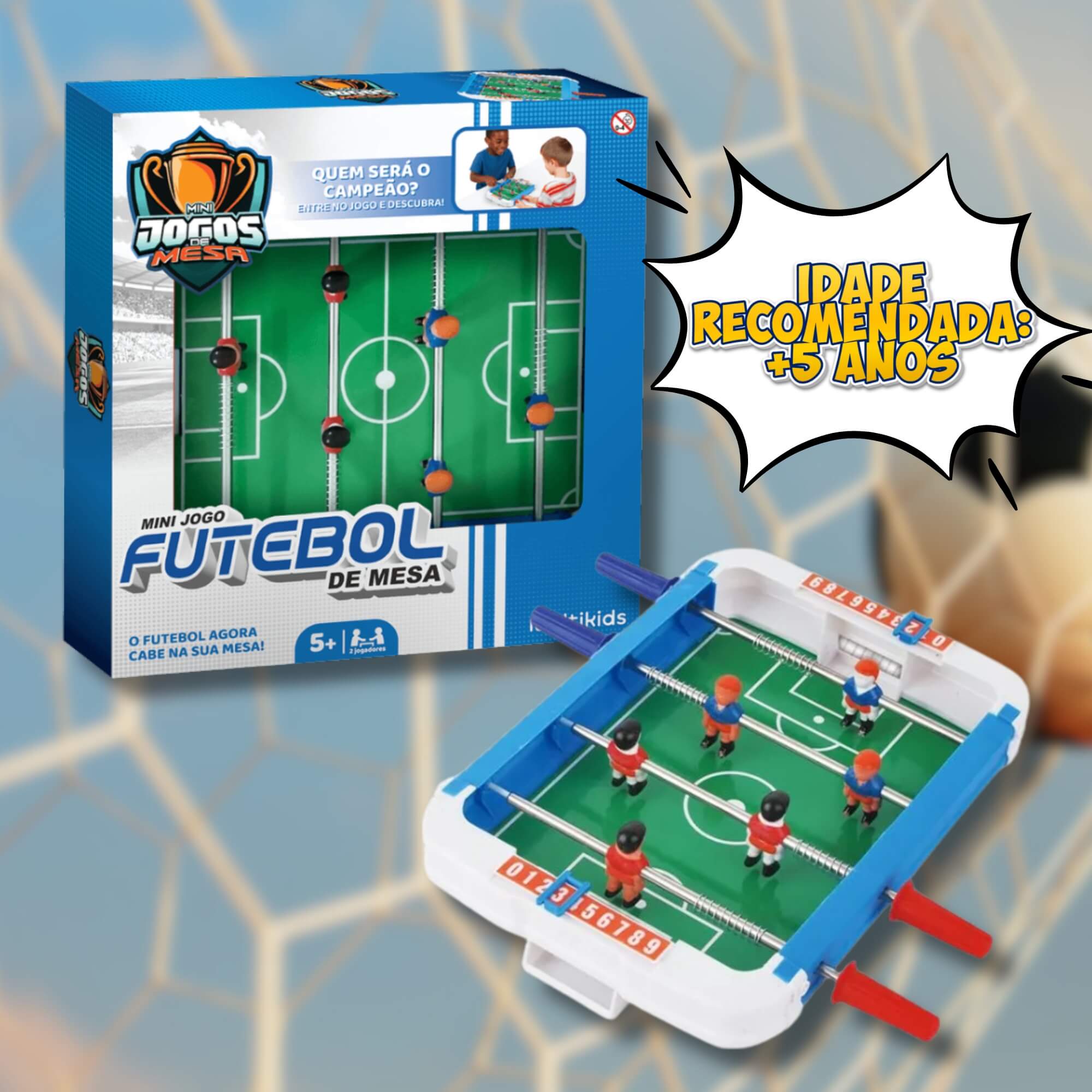 Brinquedo Infantil Mini Jogo de Futebol Portátil Multikids - BR2490