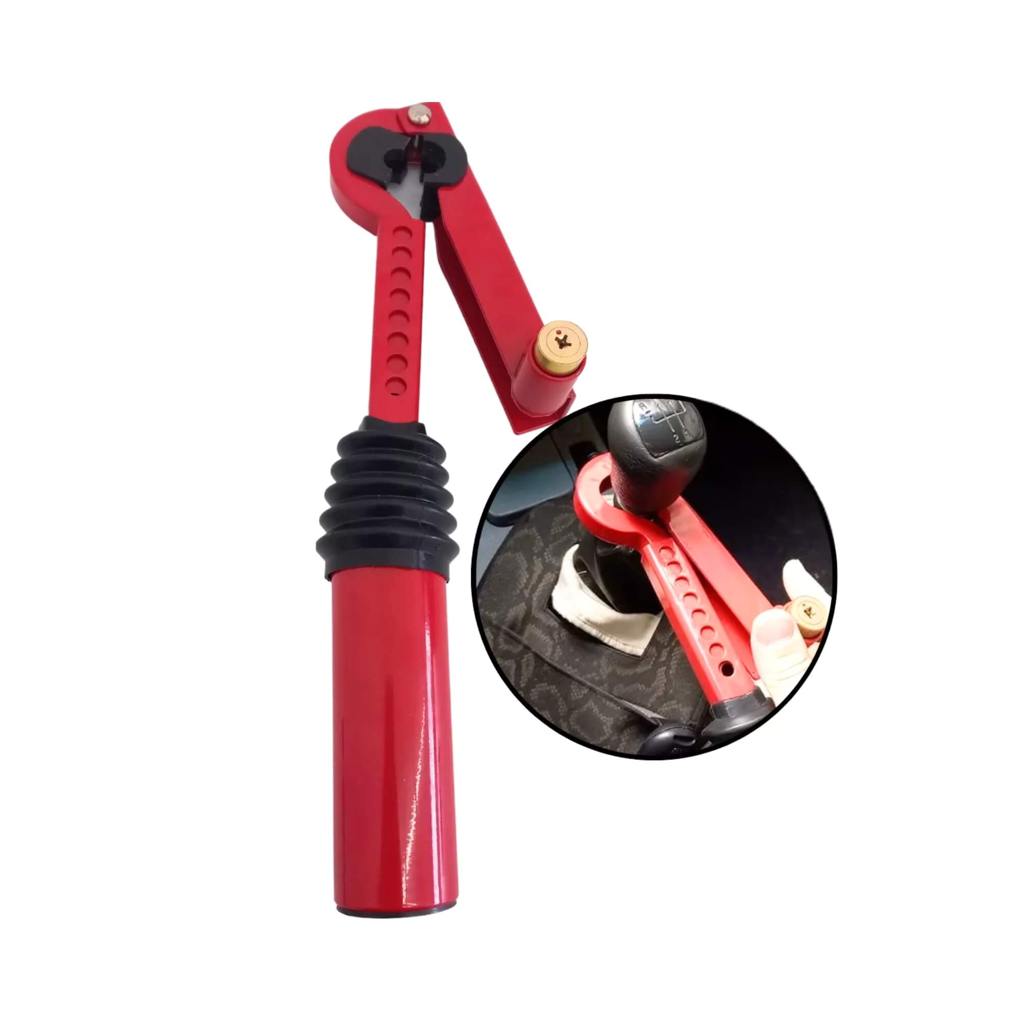 COMP Kit Segurança Automotiva Overvision: Trava de Volante + Trava de Câmbio