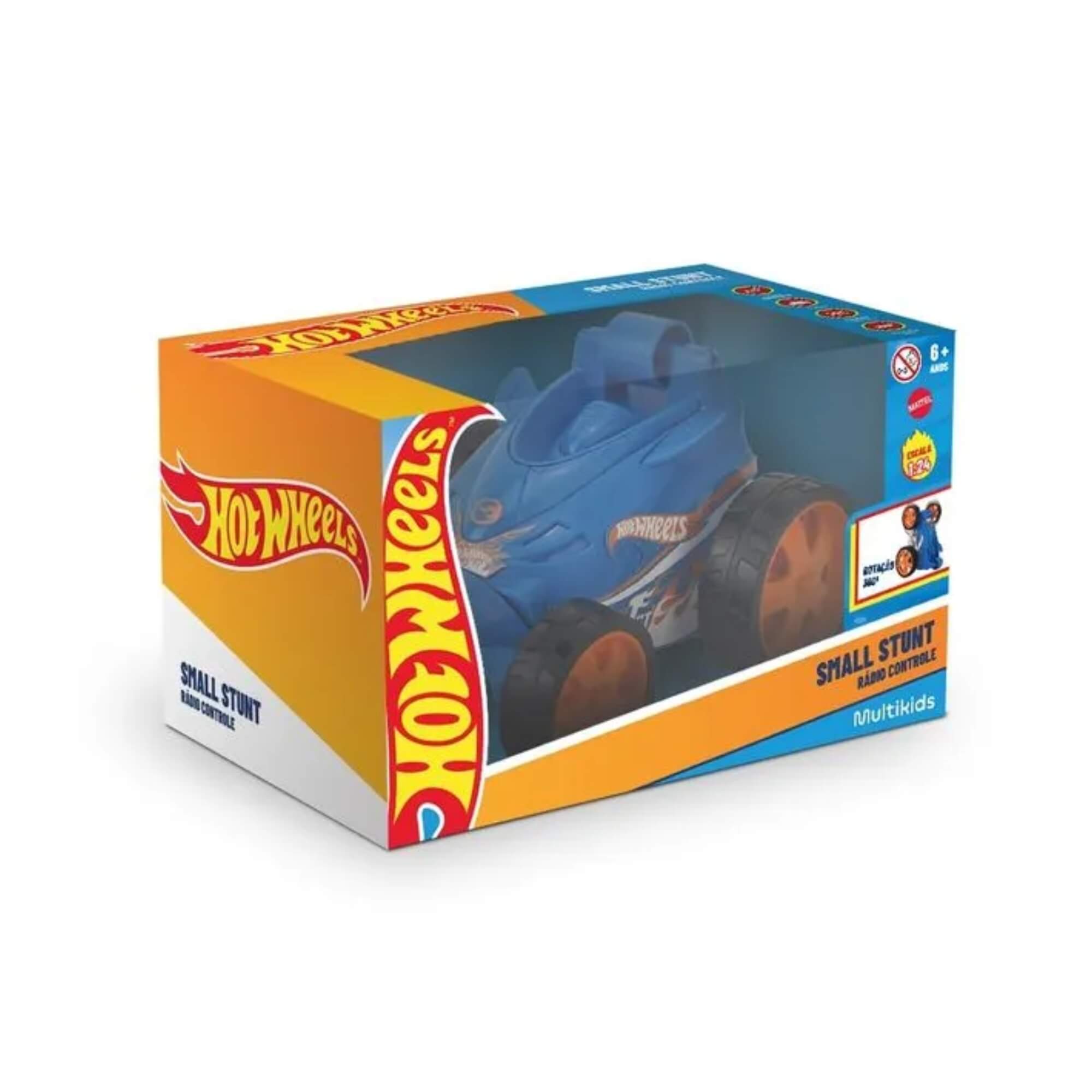 Brinquedo Carrinho de Controle Remoto Hot Wheels 1:43 Azul com Luz Multikids - BR2477