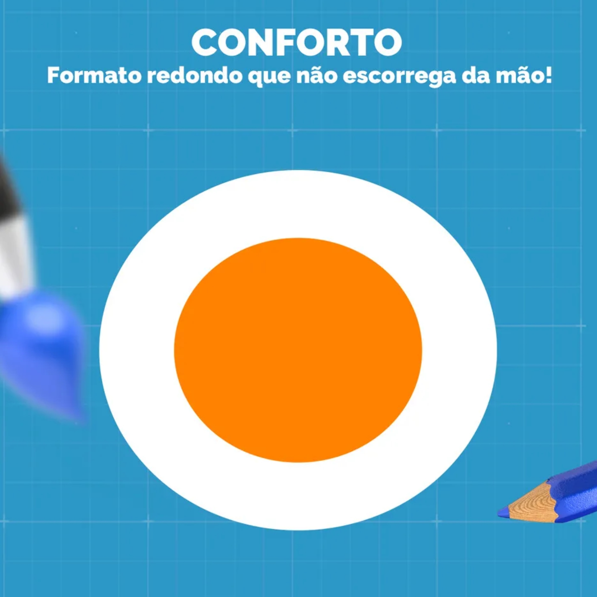 Giz de Cera Grosso 6 cores 10x100mm (Pacote com 12 unidades) Leo&Leo Leonora - 4461