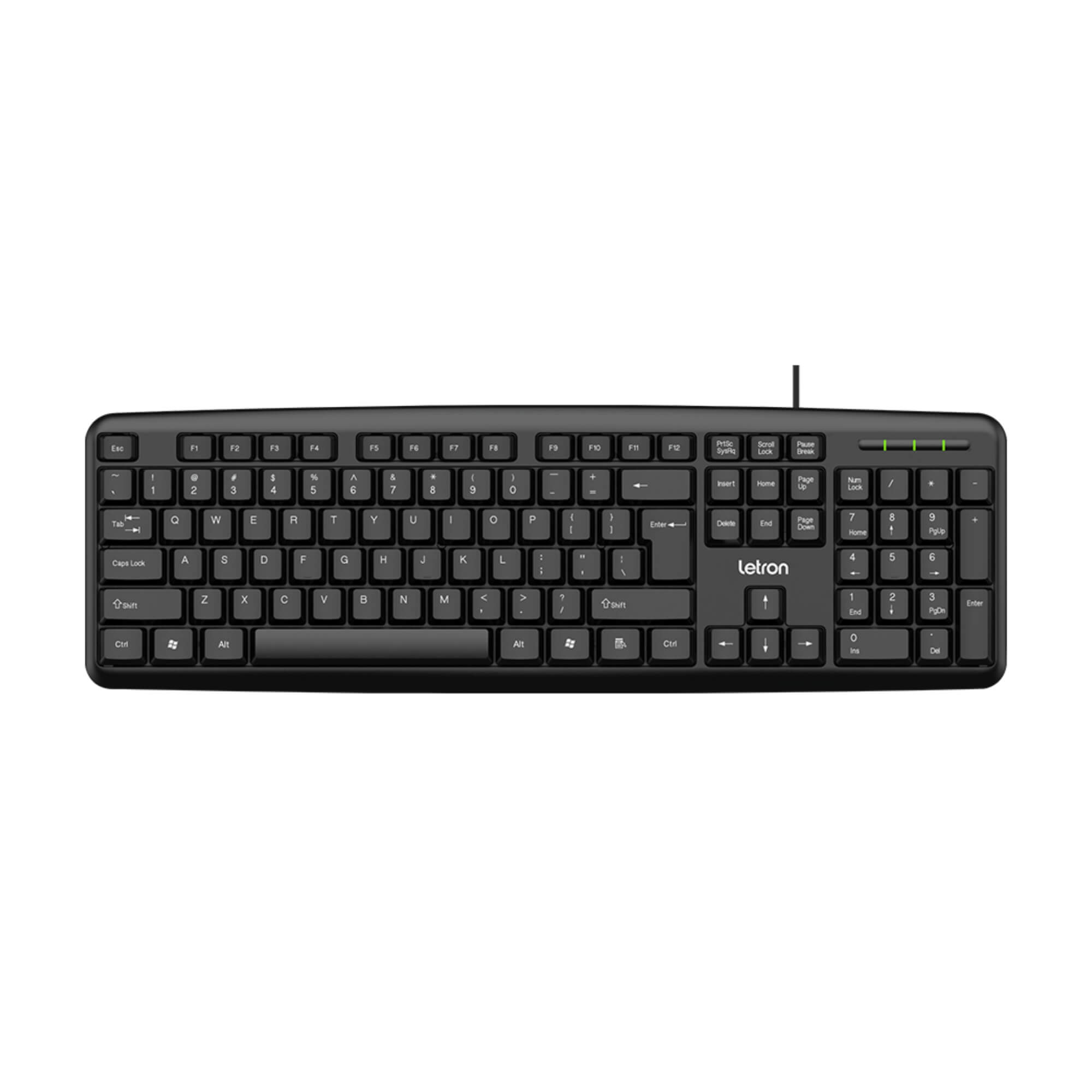 Teclado Padrão Ergonômico Modelo Abnt Preto Day By Day Letron Leonora - 74327