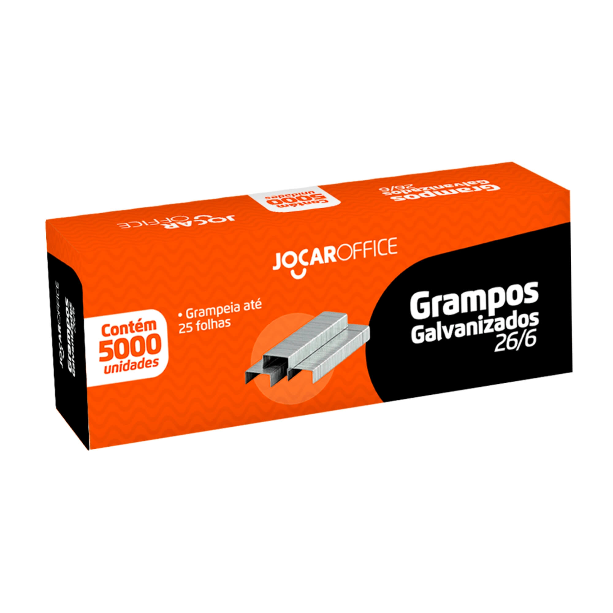 Grampo Galvanizado (26/6) Caixa c/ 5000 unidades Jocar Office Leonora - 93010
