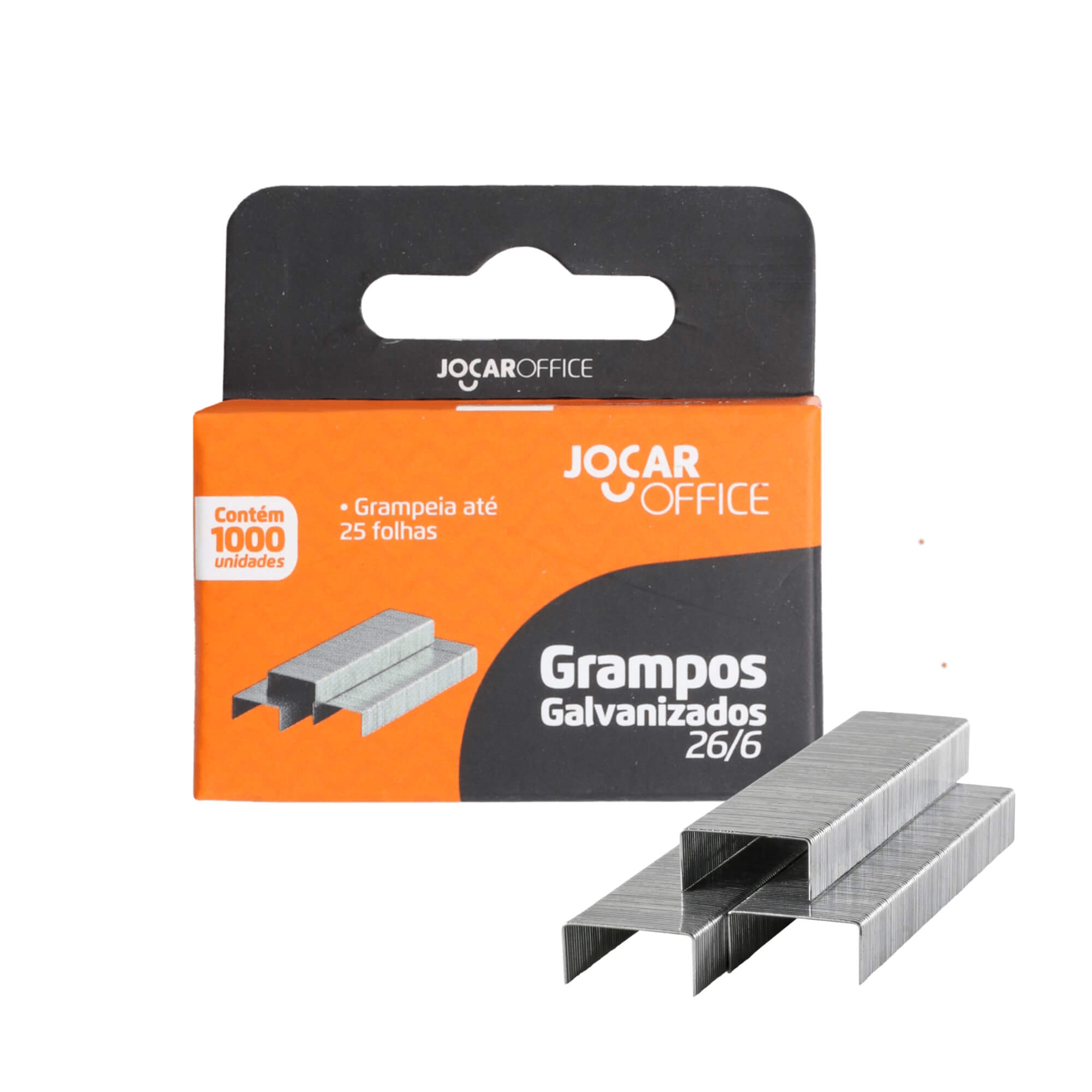 Grampo Galvanizado (26/6) Caixa com 1000 unidades Jocar Office Leonora - 93011