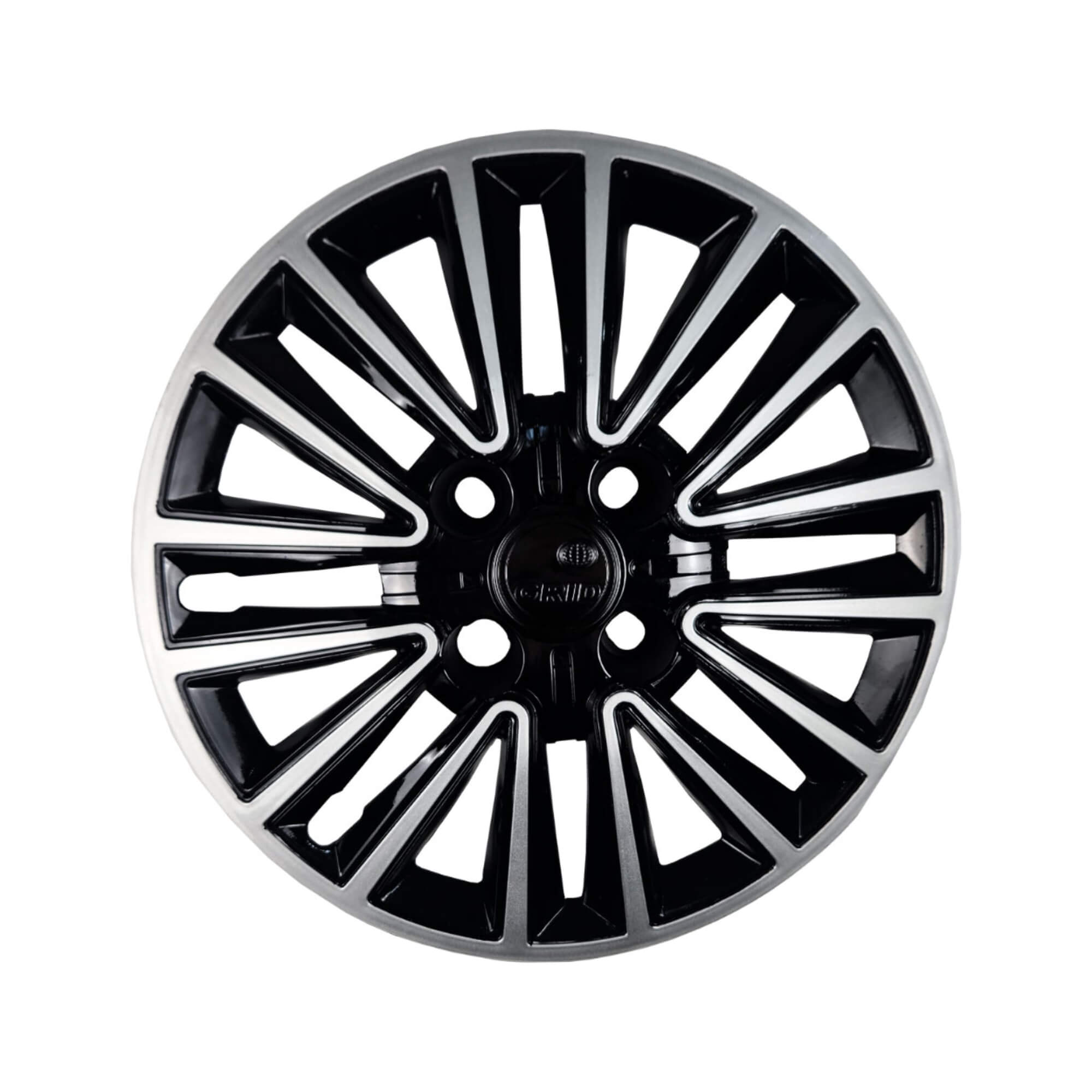 Calota Aro 14" cor Preto/Prata Modelo Sport Peugeot 2025 Jogo c/ 4 Calotas Grid - 411CB-PBP-E