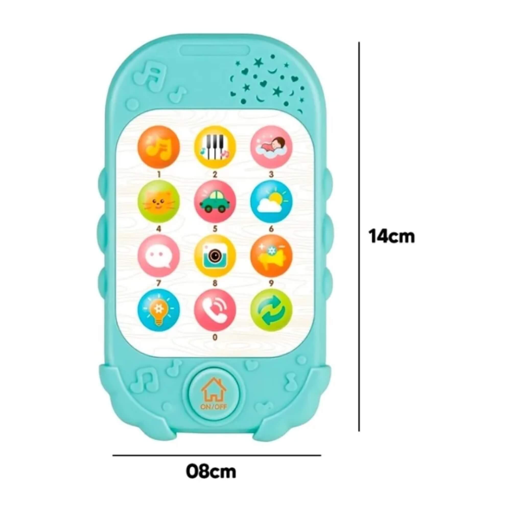 Brinquedo Baby Fone Celular com Som e Luz +18 Meses Braskit - 6007