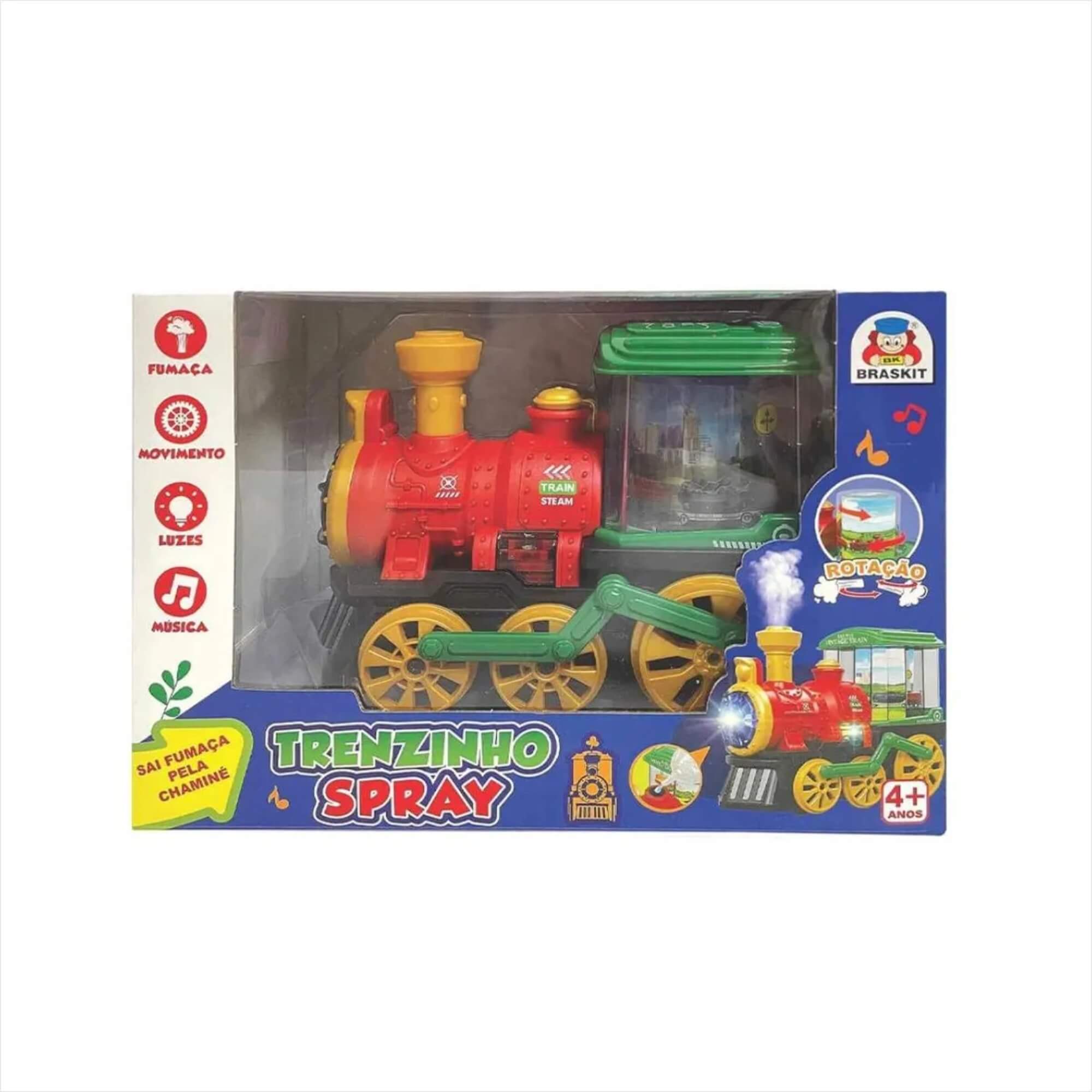 Brinquedo Trenzinho Spray com Luzes e Som Braskit - 1805