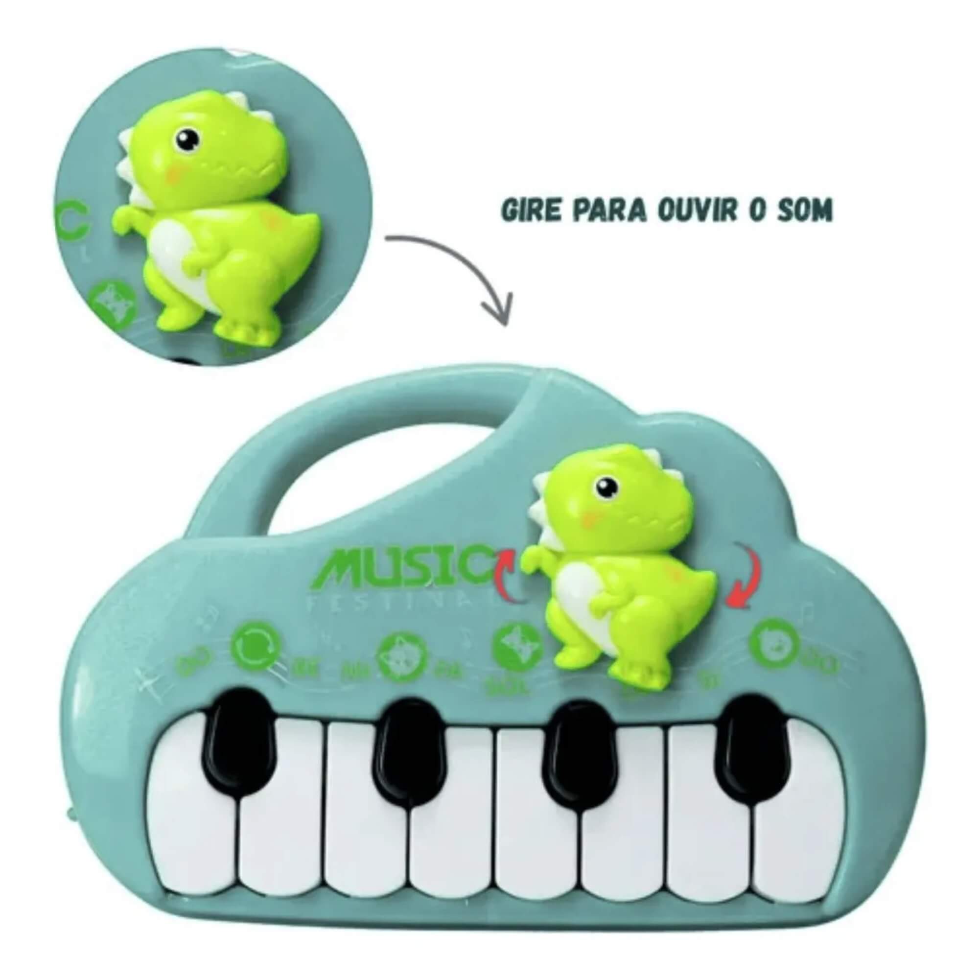 Piano Dino Legal com Som e Luz Braskit - 20288