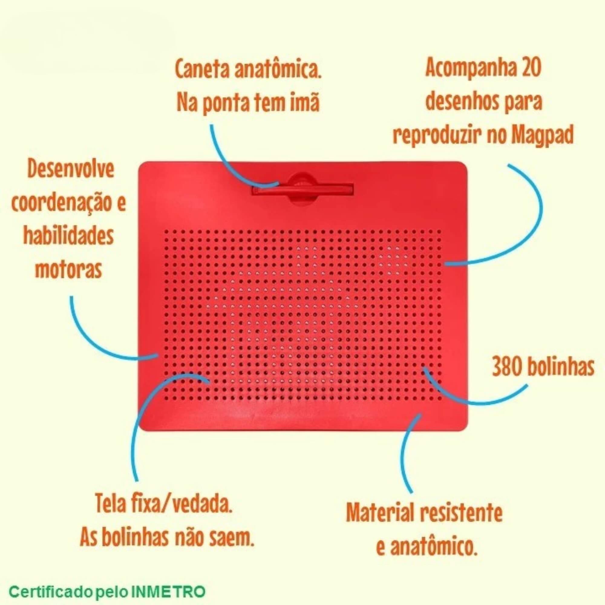 Lousa Magica Infantil Magnética Magpad Desenho Braskit - 1509