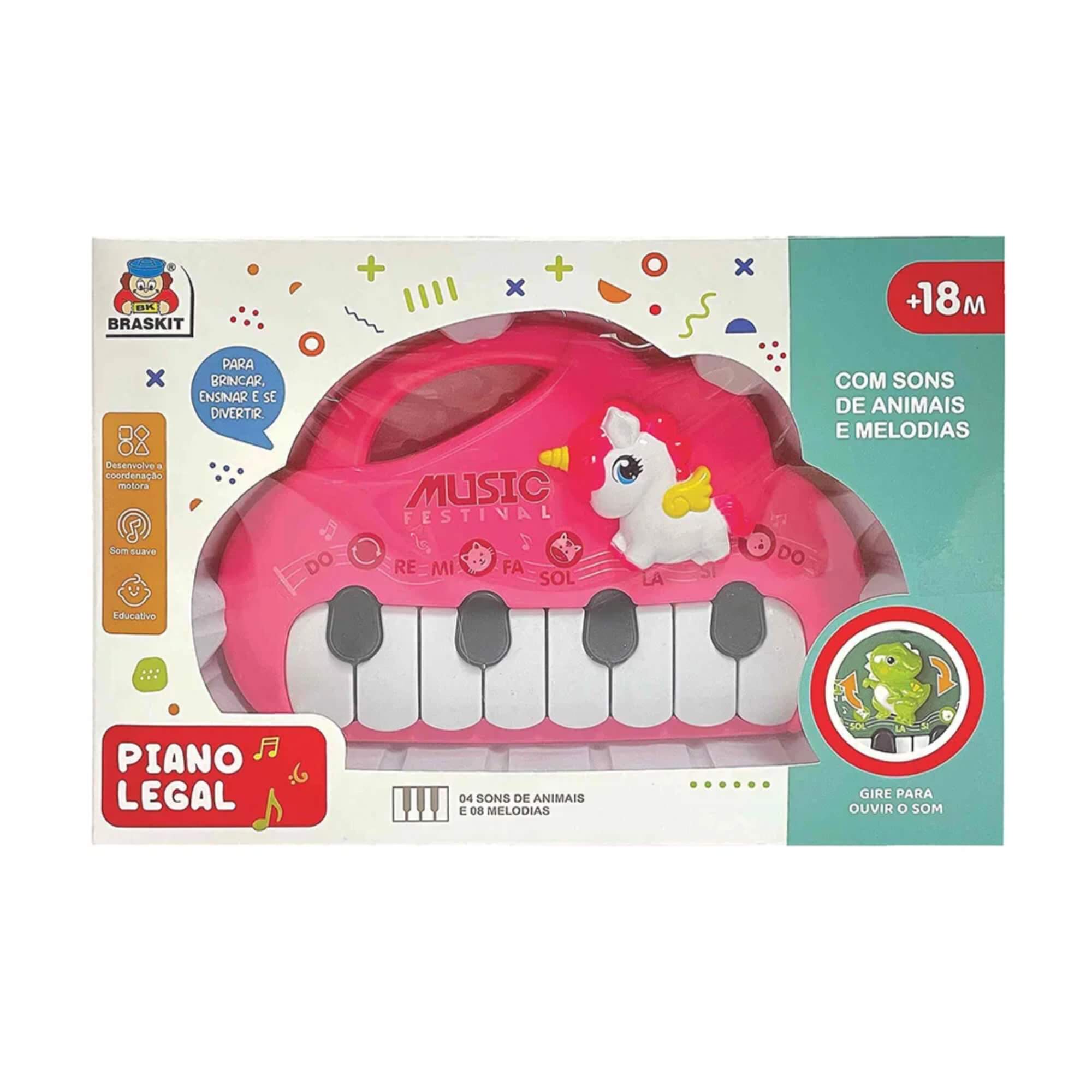 Brinquedo Unicórnio Legal Interativo Rosa Braskit - 20299