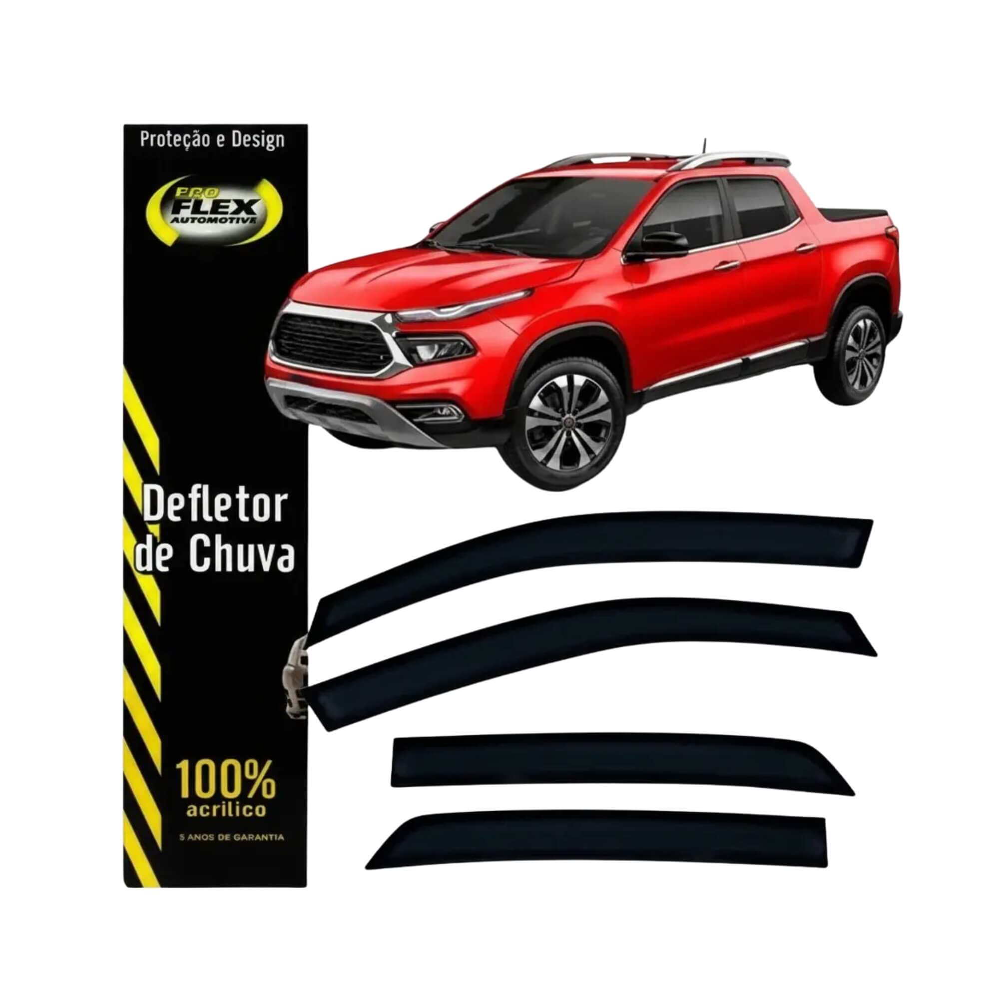 Defletor Calha de Chuva Toro 2016 a 2026 4 Portas Ecoflex - 50015A