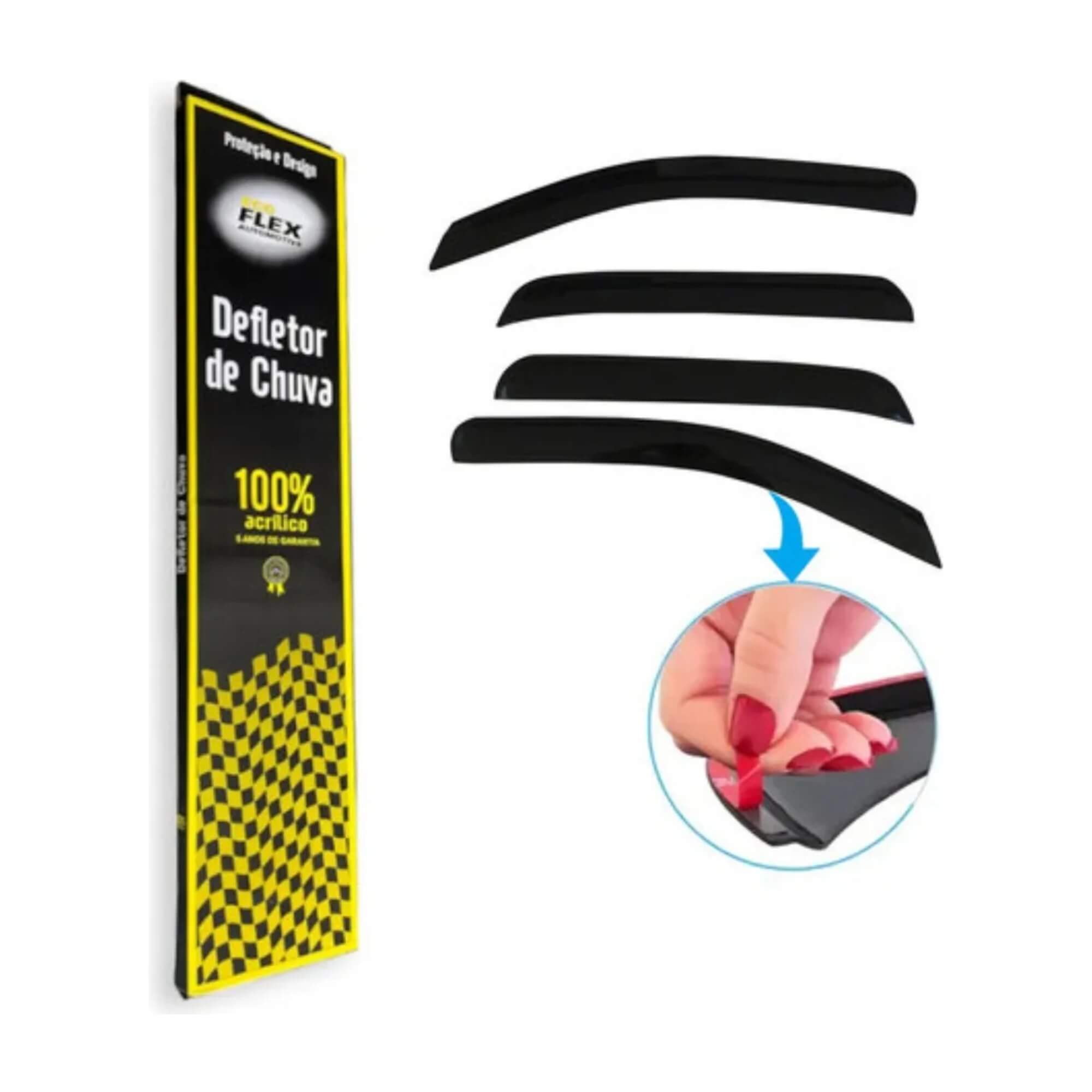 Defletor Calha de Chuva Toro 2016 a 2026 4 Portas Ecoflex - 50015A