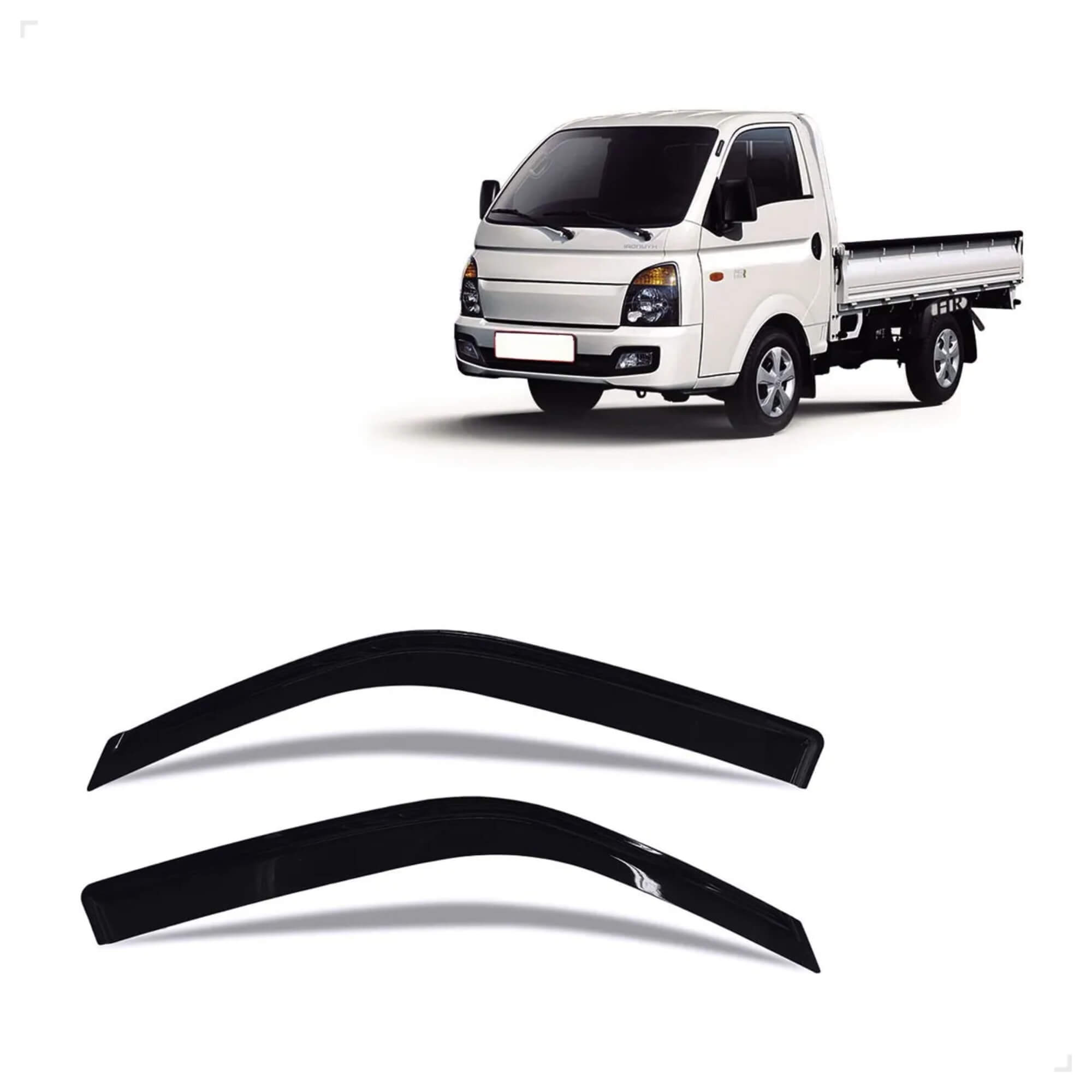 Calha de Chuva Defletor Preto Fumê Hyundai HR 05/25 2 portas Ecoflex - 15001A